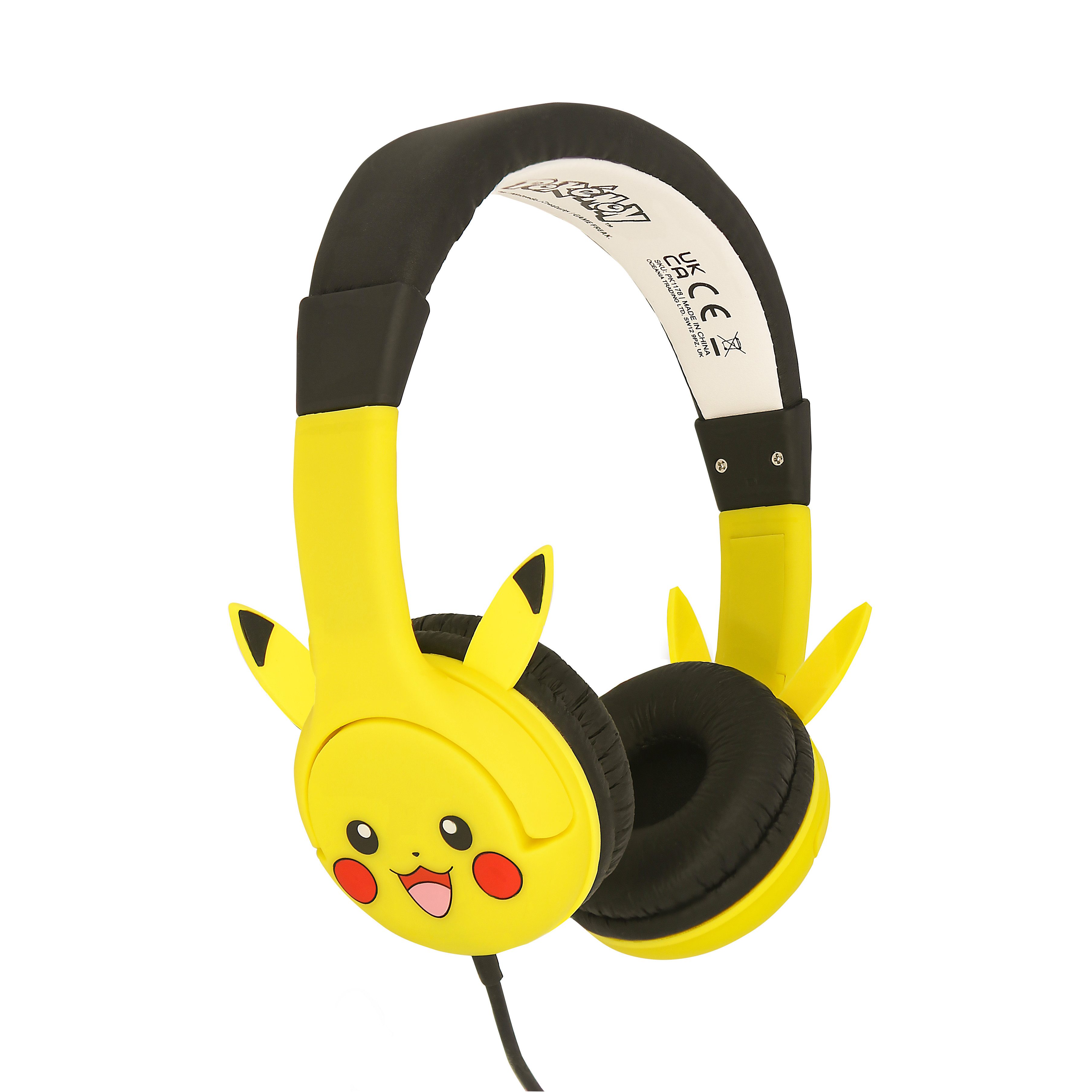 OTL Pokémon Pikachu Kopfhörer für Kinder mit süßen Ohren Kinder-Kopfhörer (kindgerechte Lautstärkebegrenzung) – Bild 3 von 5