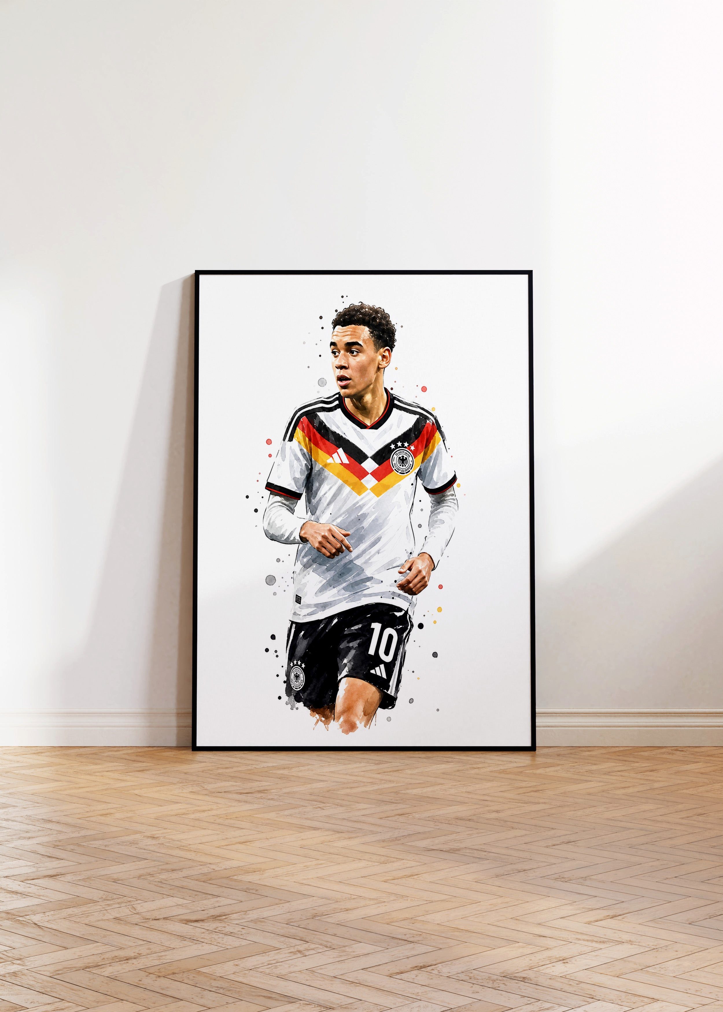 JUSTGOODMOOD Poster Deutschland Fussball Geschenkidee Aquarell Sport Wandbild Deko Print o, (1 St) – Bild 4 von 5