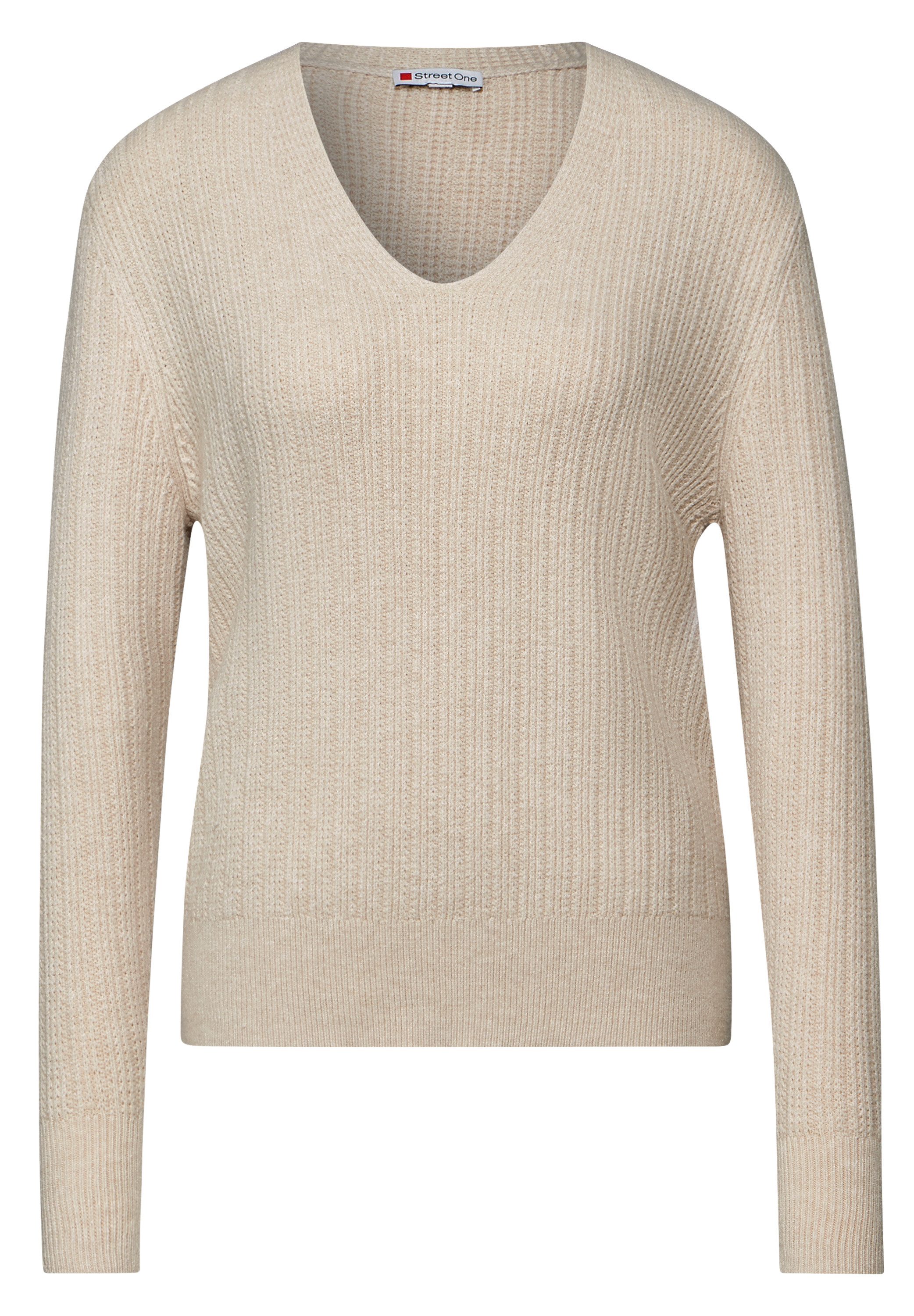 STREET ONE Strickpullover, mit Rippstrick-Struktur günstig online kaufen