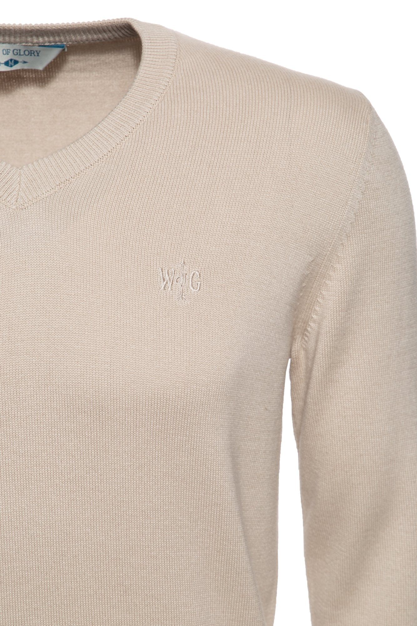 Way of Glory Strickpullover mit dezenter Logo-Stickerei auf der Brust
