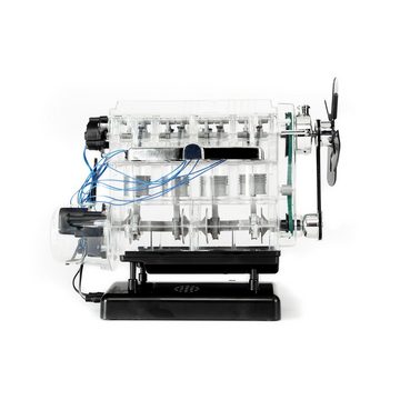 Franzis 3D-Puzzle Bausatz 4-Zylinder-Motor, 100-Teile, 1:3, Original Motor-Sound, inkl. Anleitung, Puzzleteile