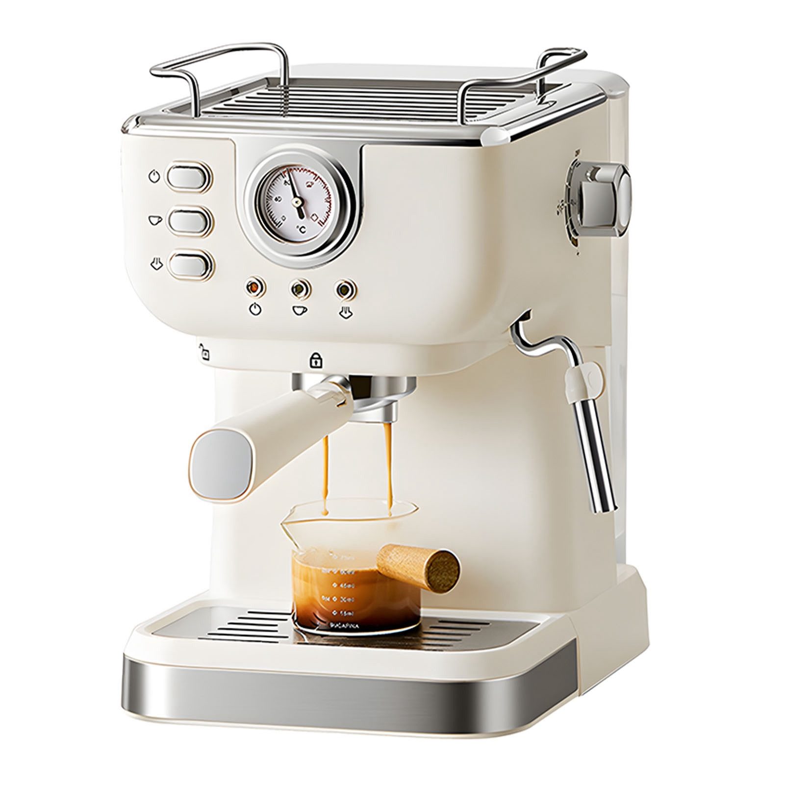 GARRYFIZH Kaffeehalbautomat, Hochdruckextraktion 1,5 l Fassungsvermögen