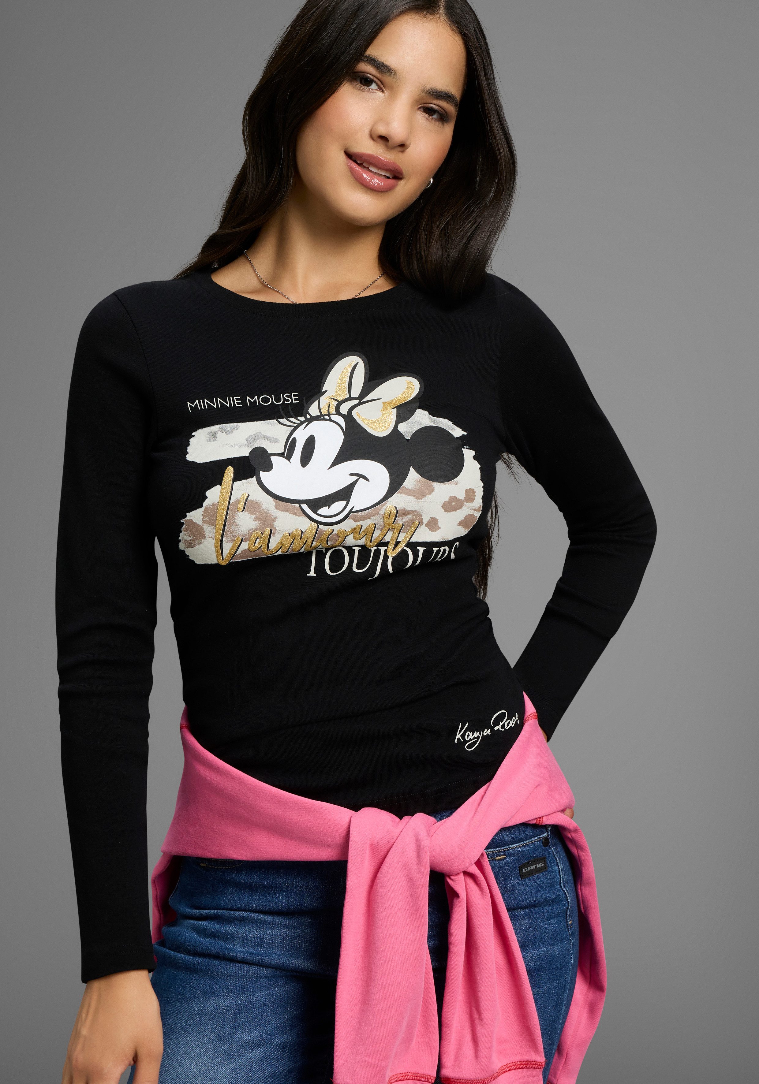 KangaROOS Langarmshirt mit süßem Minnie-Mouse Print günstig online kaufen