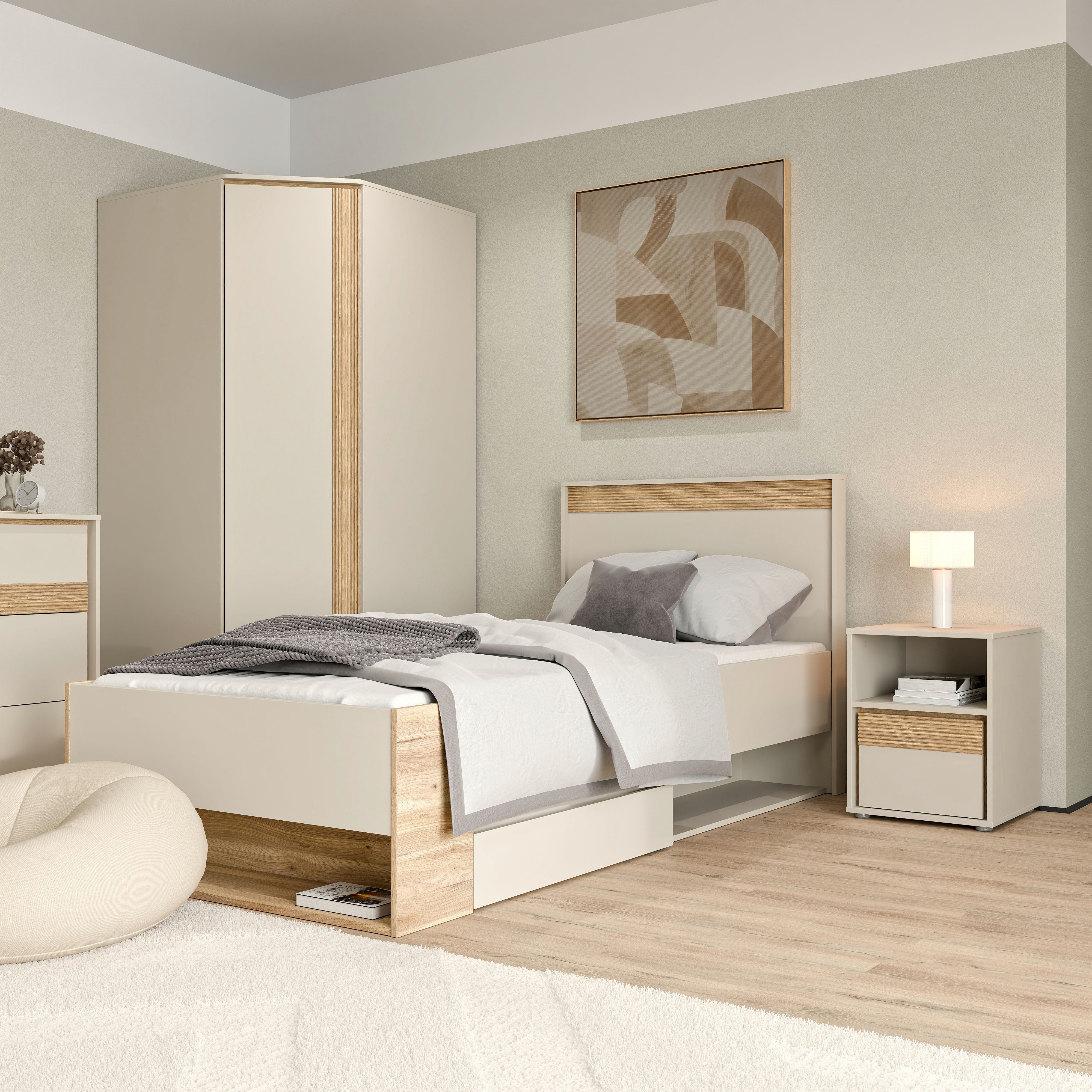 FORTE Stauraumbett, inklusive Schubkasten, in 2 Größen erhältlich