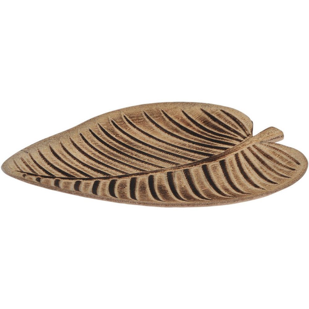 Koopmann Dekoteller Holzschale - Blatt - ca. 31 x 27 cm - 1 Stück günstig online kaufen