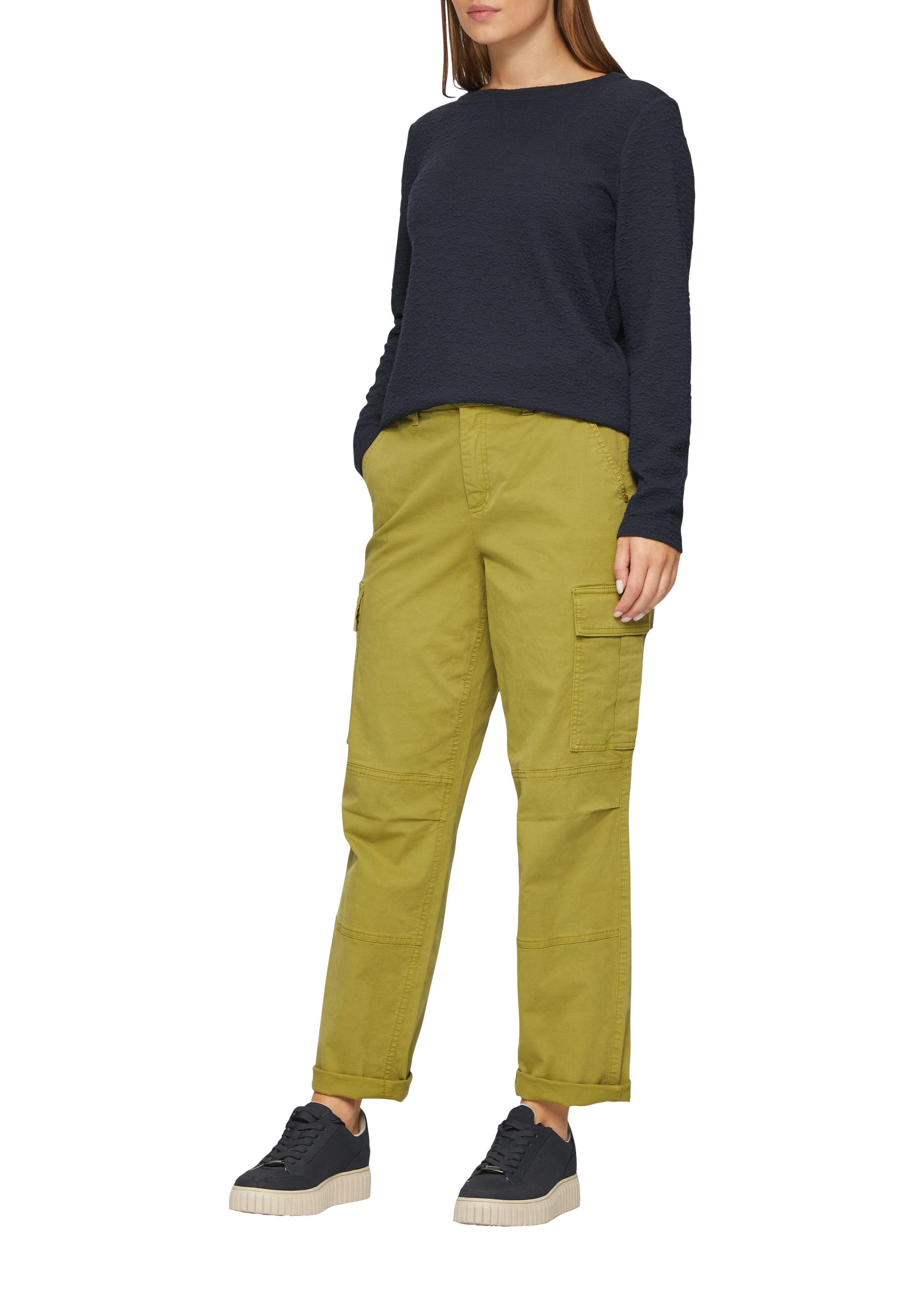 s.Oliver Longsweatshirt mit Crinkle Optik günstig online kaufen