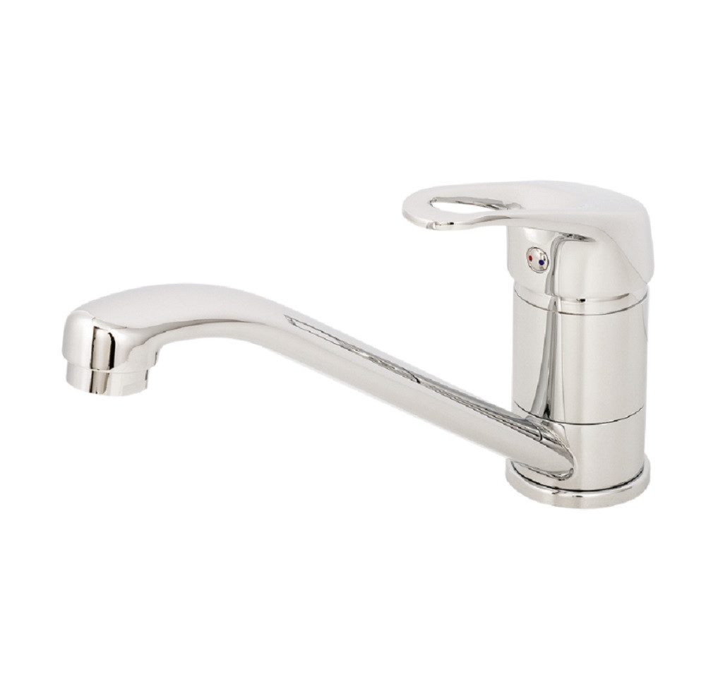 CARESSI Küchenarmatur CABL110CH Eco-Kartusche, Auslauf als L-Modell/schräg