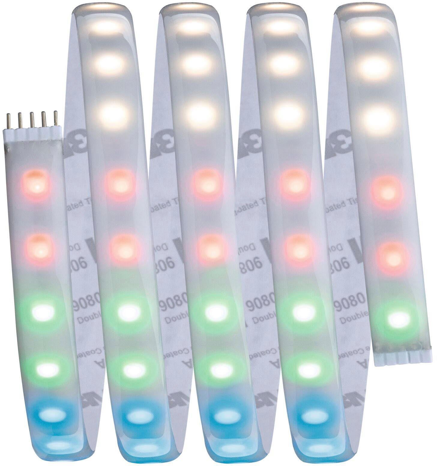 Paulmann LED-Streifen MaxLED 1000 Basisset 1,5m IP44 Cover 3000K 18W 230/24V 50VA Silber, 1-flammig, RGBW