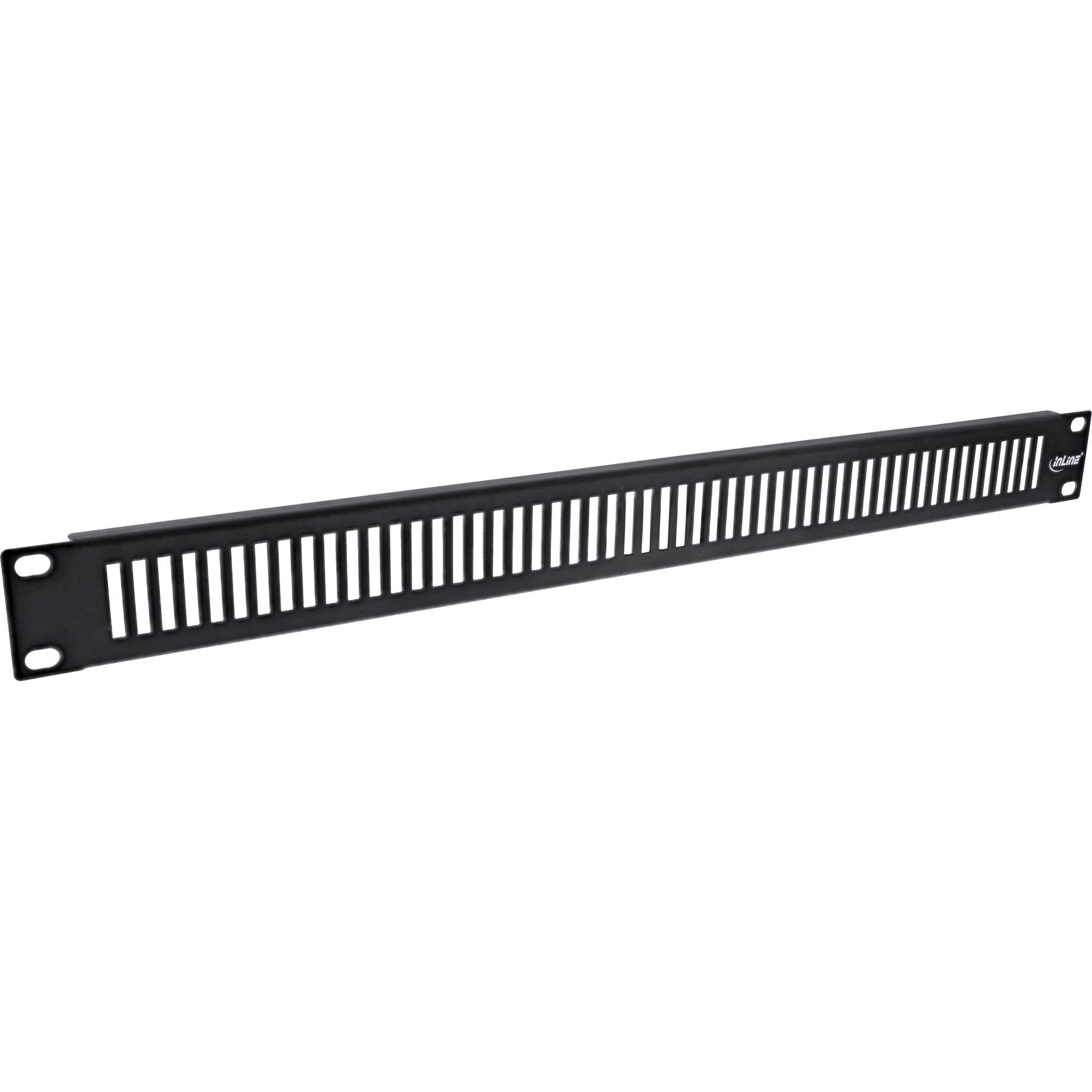 InLine® 19" Blindplatte perforiert, 1HE, RAL 9005 schwarz Netzwerk-Patch-Panel