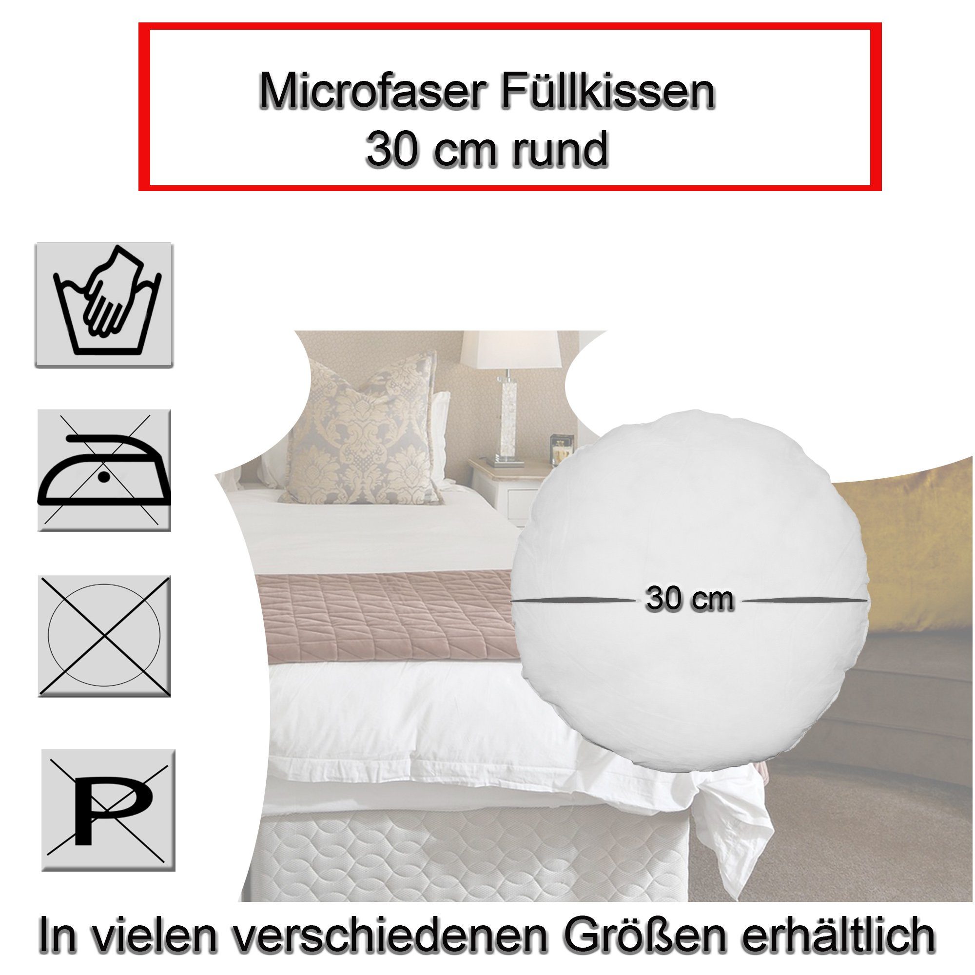 Haus und Deko Kopfkissen Füllkissen Microfaser günstig online kaufen