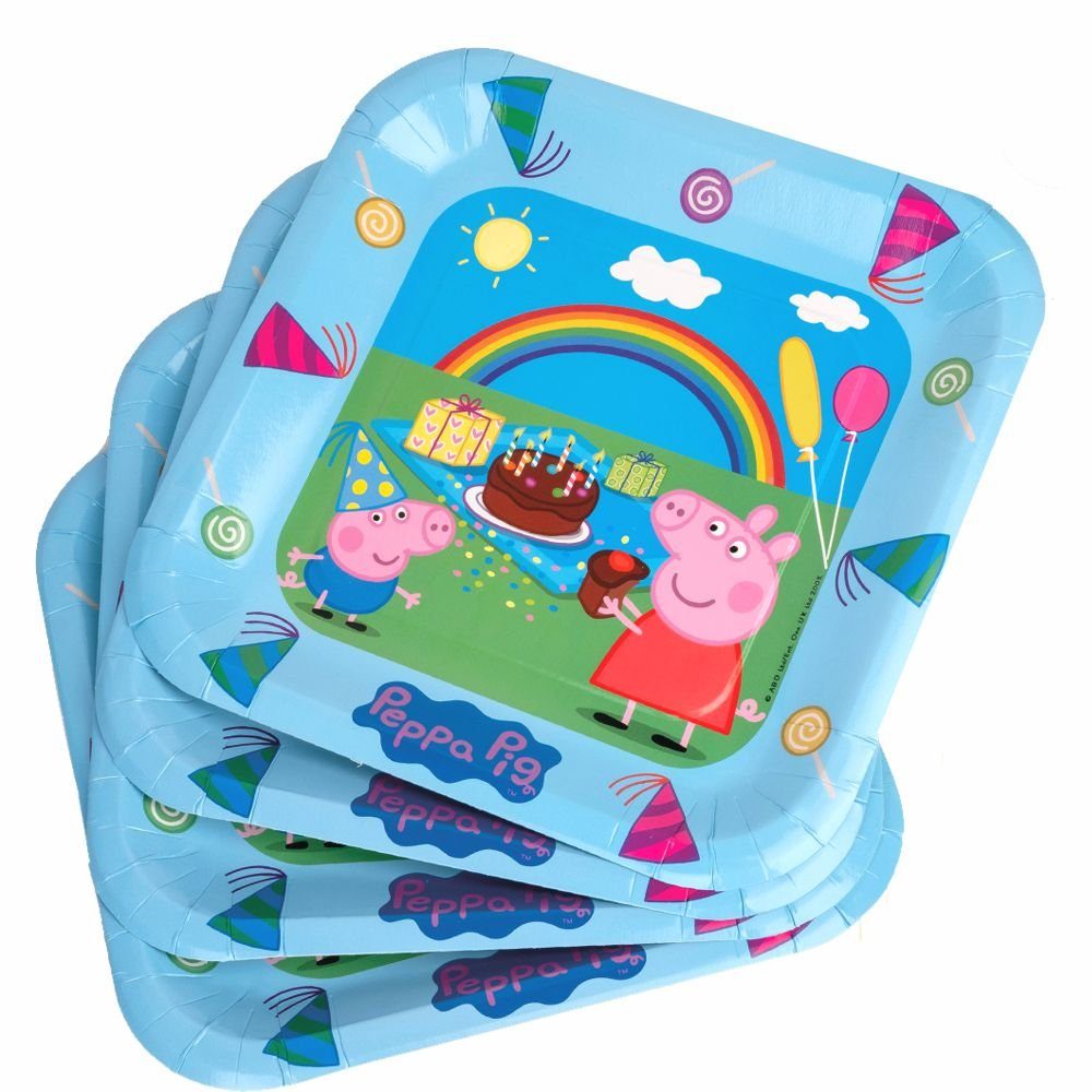 Party Einweggeschirr-Set Party Peppa Wutz Peppa Teile 32 Fun Pig Einweg-Geschirr Set