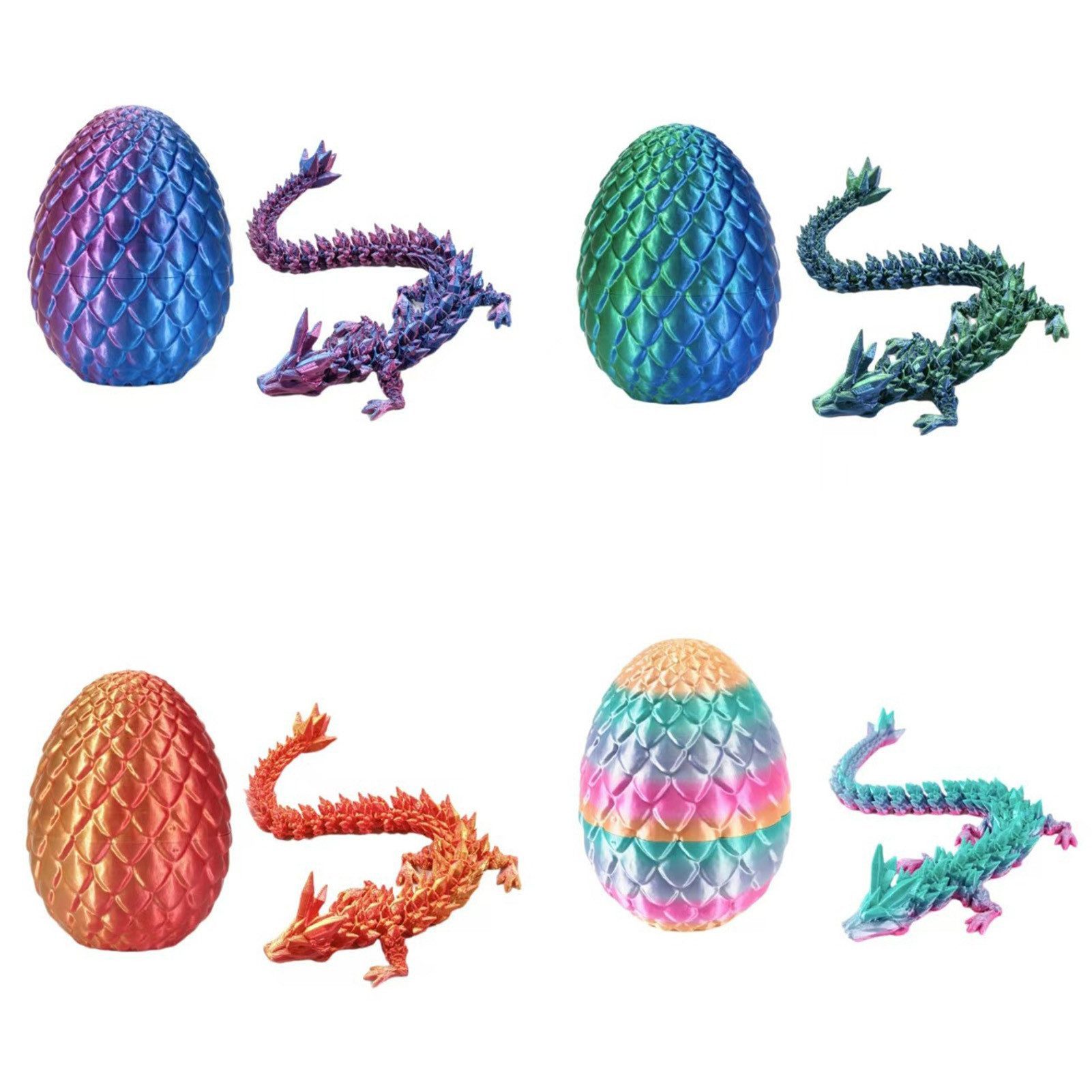 Jumpeak Tierfigur 3d drache,3d tiere,tiere figuren,Kinderspielzeug,ostern deko (ostergeschenke kinder, 22 cm Drache + 8,5 cm Drachenei), Mehrere Farben,künstlerische Kreationen,dekoration wohnzimmer