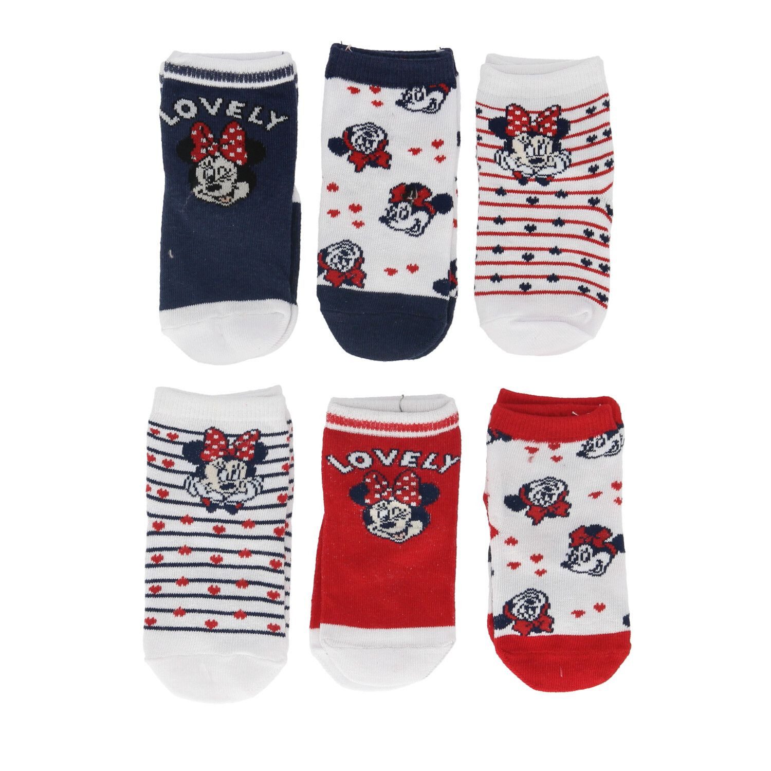 Disney Minnie Mouse Socken Disney Minnie Mouse Socken Set 3er-Pack Baumwoll günstig online kaufen