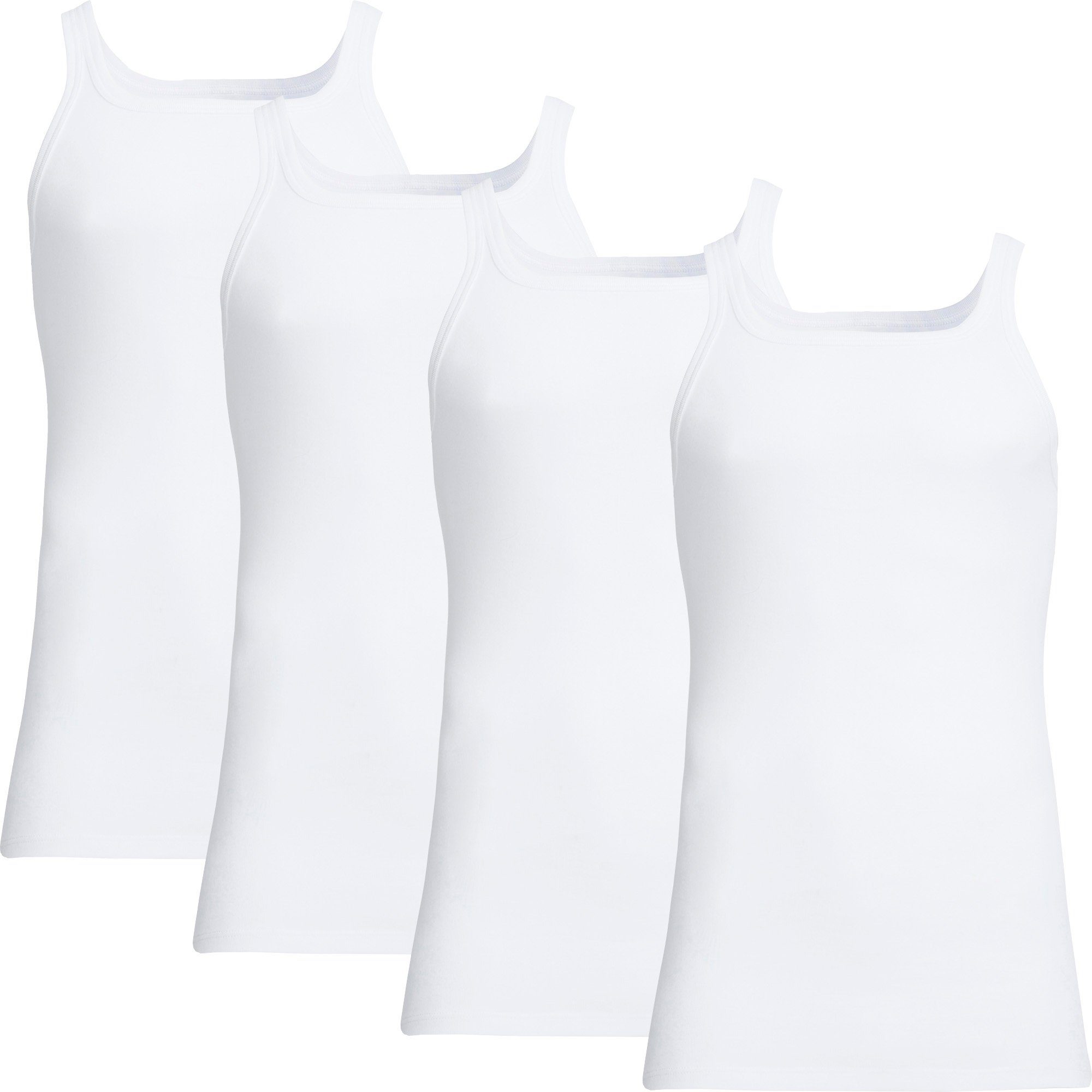 conta Unterhemd Herren-Unterhemd 4er-Pack Feinripp Uni günstig online kaufen