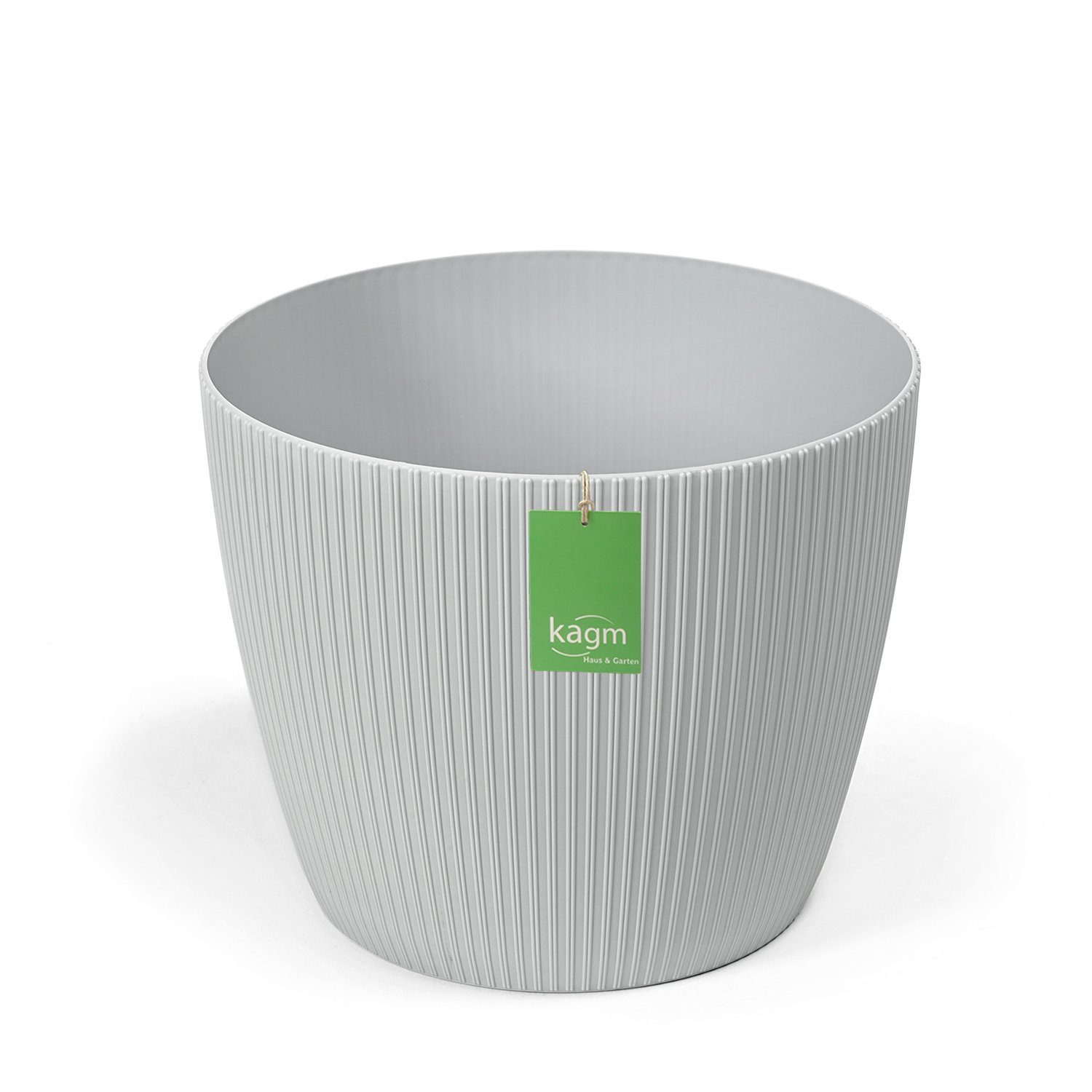 KAGM Blumentopf Übertopf Pflanztopf Rillenoptik Kunststoff günstig online kaufen