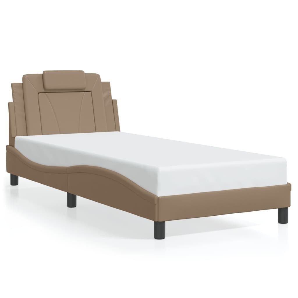 vidaXL Bett Bettgestell mit Kopfteil Cappuccino-Braun günstig online kaufen