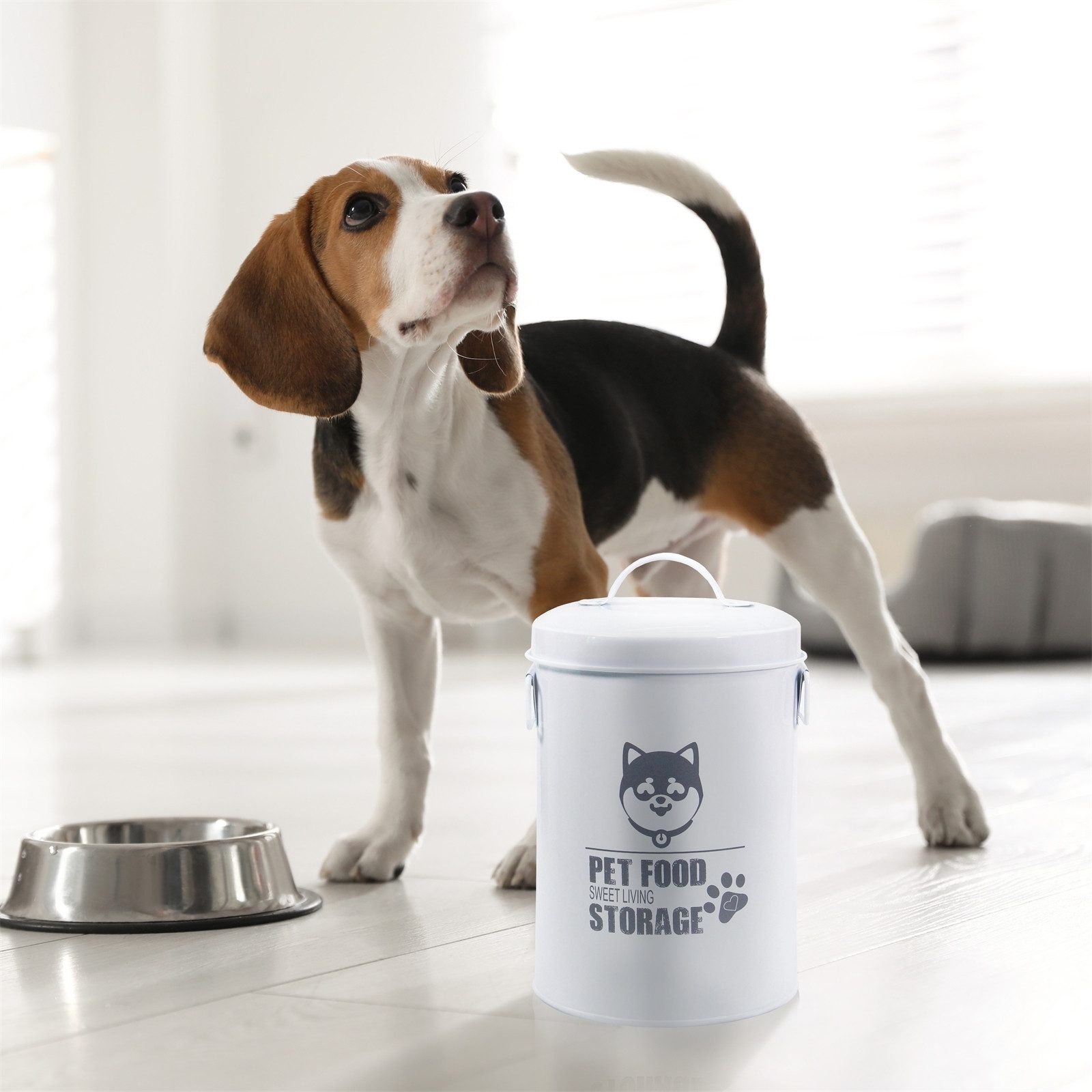 HTI-Living Futterbehälter Vorratsdose Tierfutter rund Landhaus, günstig online kaufen