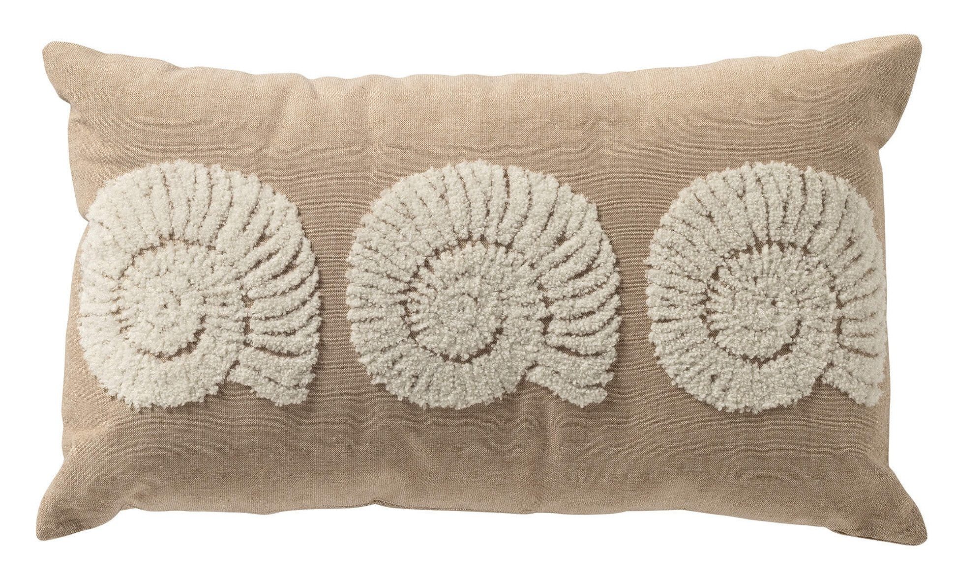 Dutch Decor Kissenhülle 'Morgan' 30 x 50 cm Irish Cream - Beige, Muschel