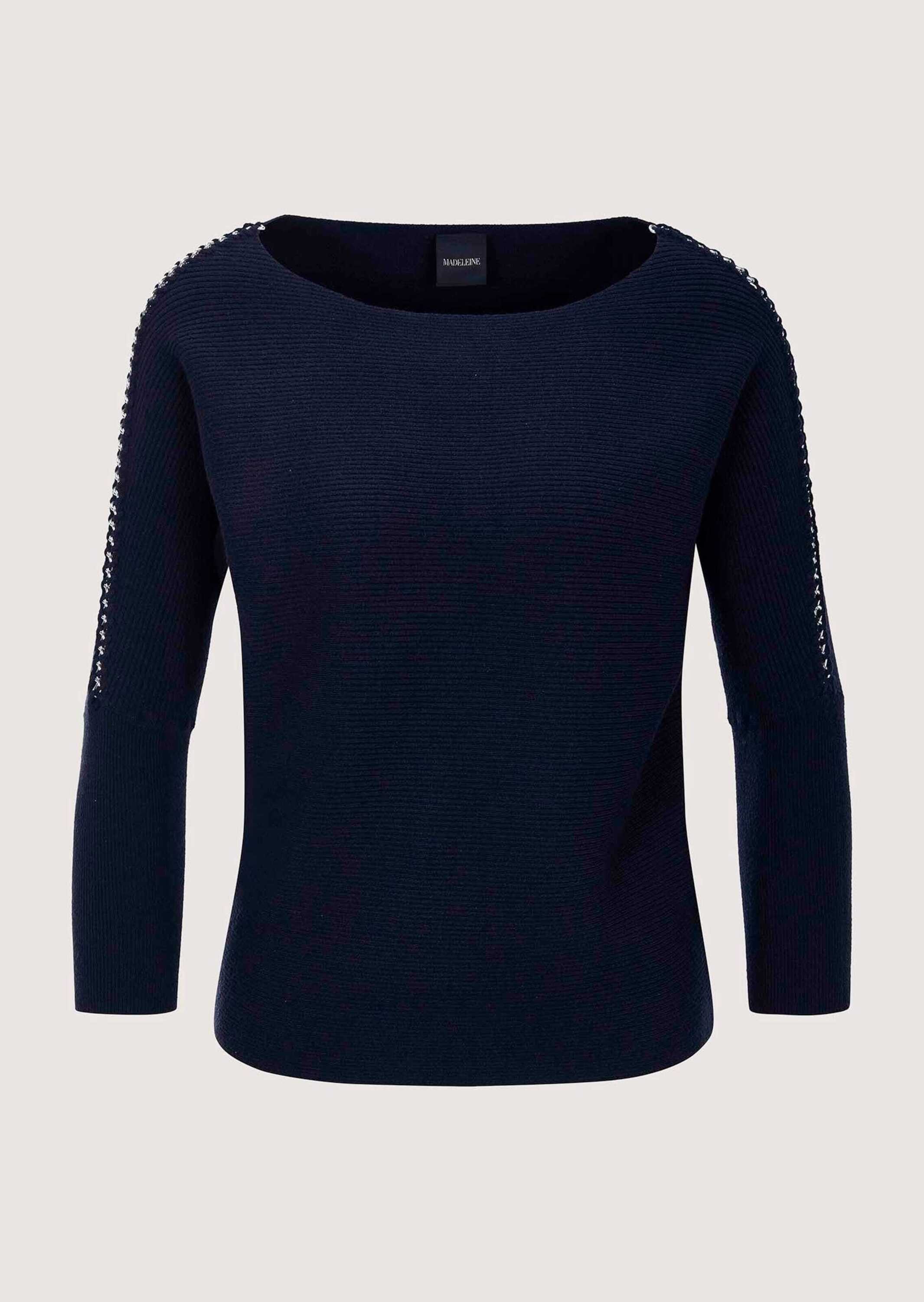 Strickpullover Viskosepullover mit Deko-Kette