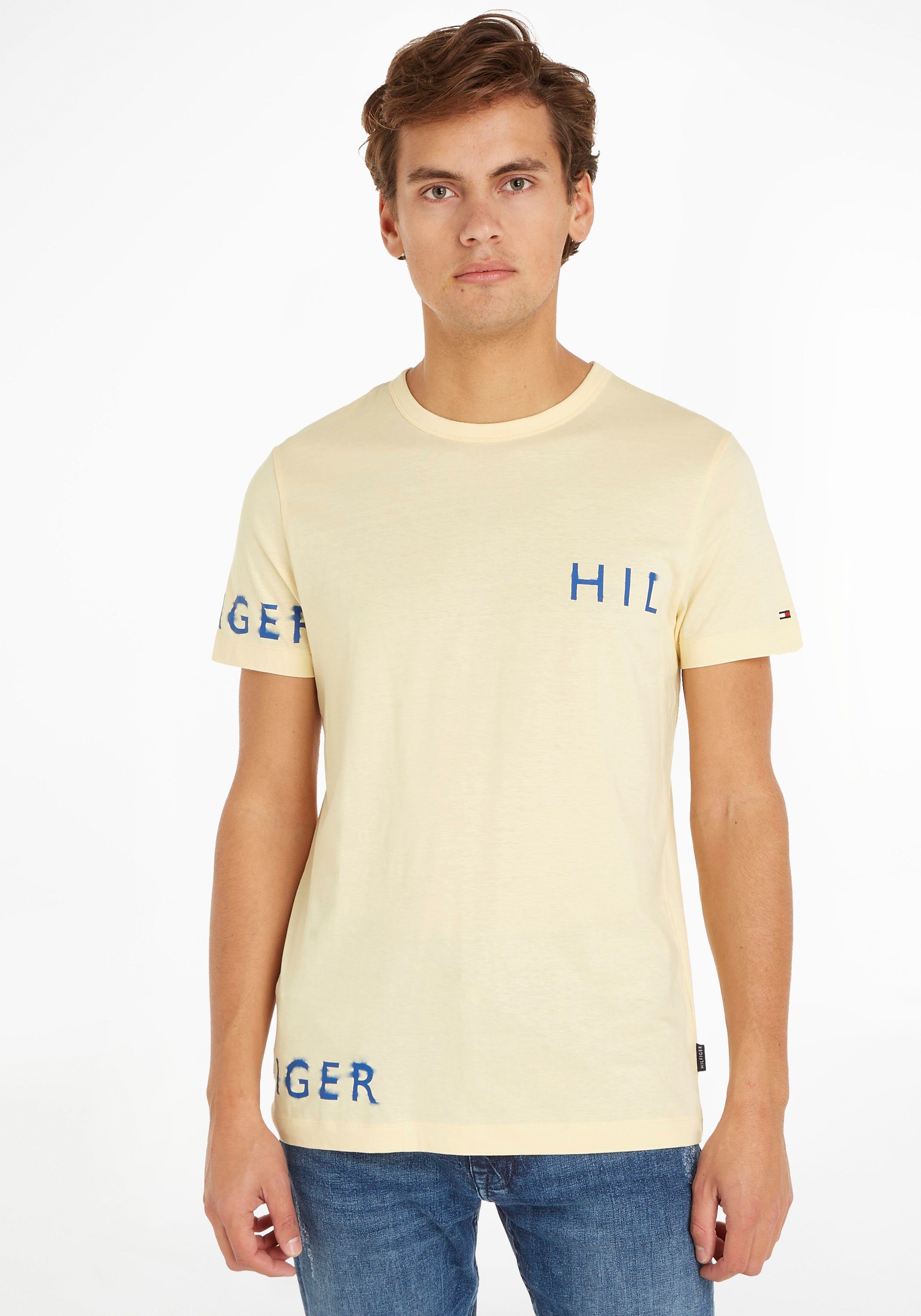 Tommy Hilfiger T-Shirt MULTI PLACEMENT INK TEE Buttermilk