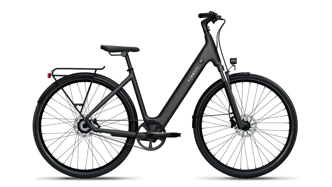 Tenways E-Bike Tenways CGO800S 460 Wh Damen schwarz 2025, 1 Gang, ohne Schaltung, Mivice M070, 460 Wh