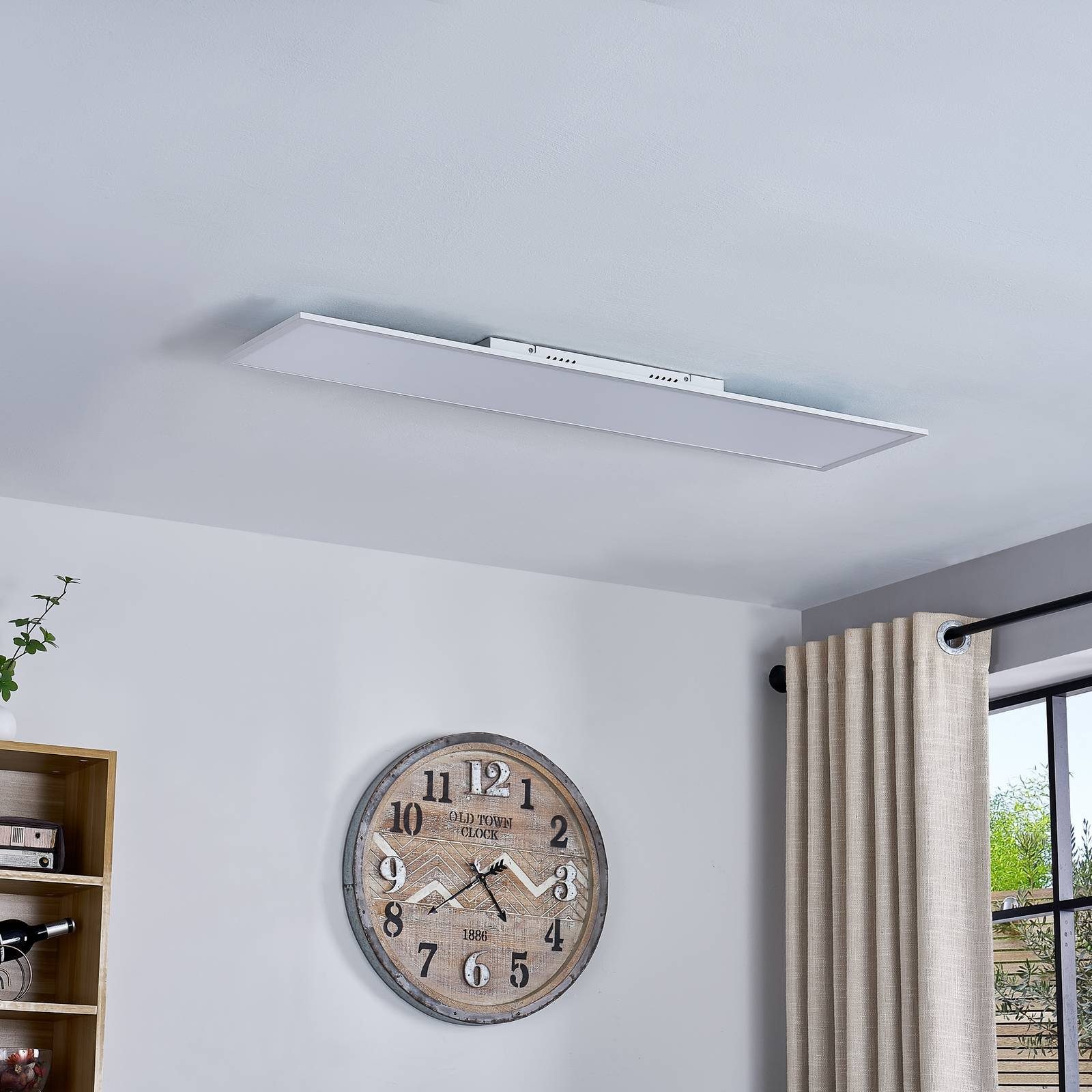 Lindby LED Panel Lamin, LED Weiß Farbwechsel warmweiß / tageslicht IP20 mit Fernbedienung, LED 40 W gesamt, Farbwechsel warmweiß / tageslicht