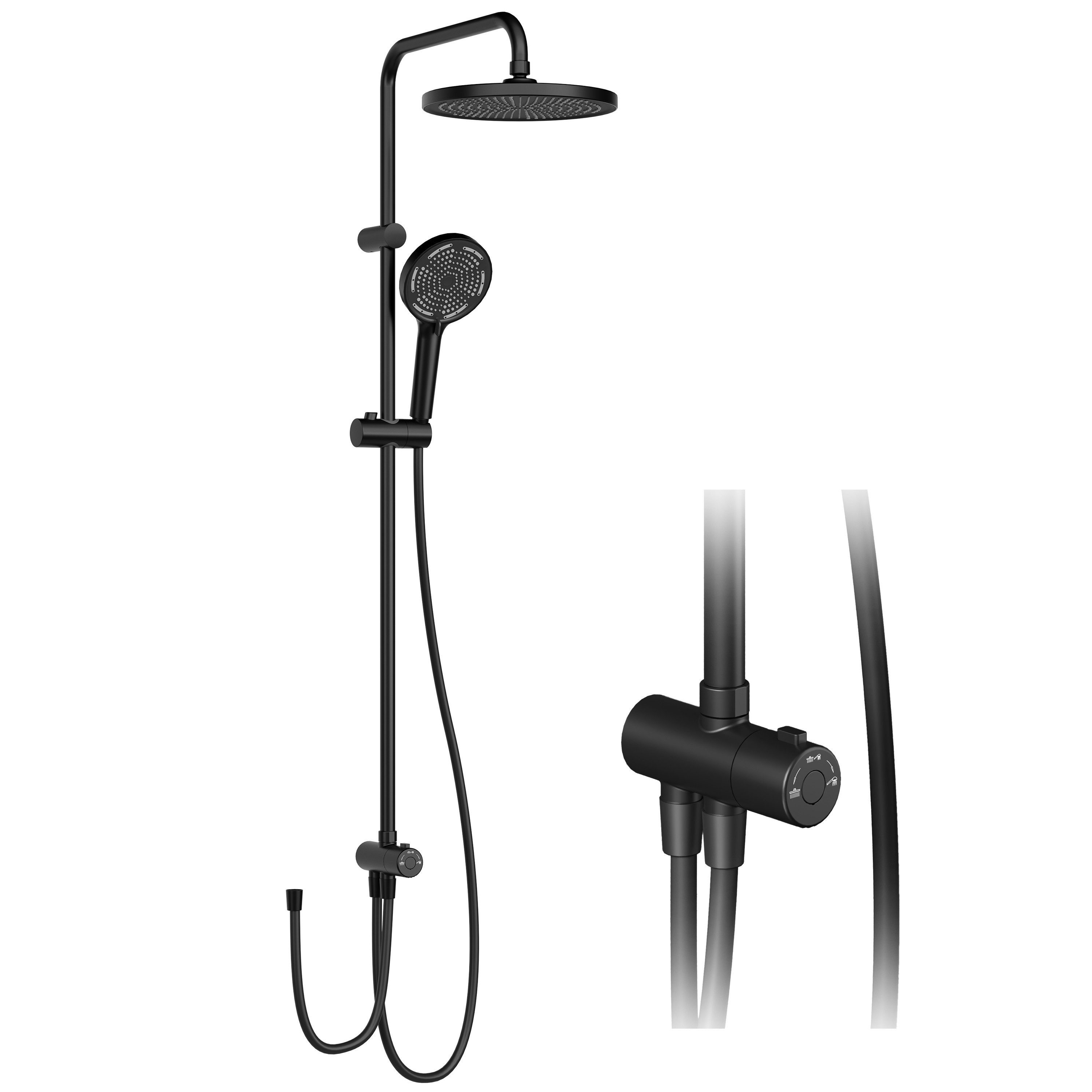 GarveeMore Brausegarnitur Duschsystem Regendusche, Duschset inkl, Einstellb günstig online kaufen