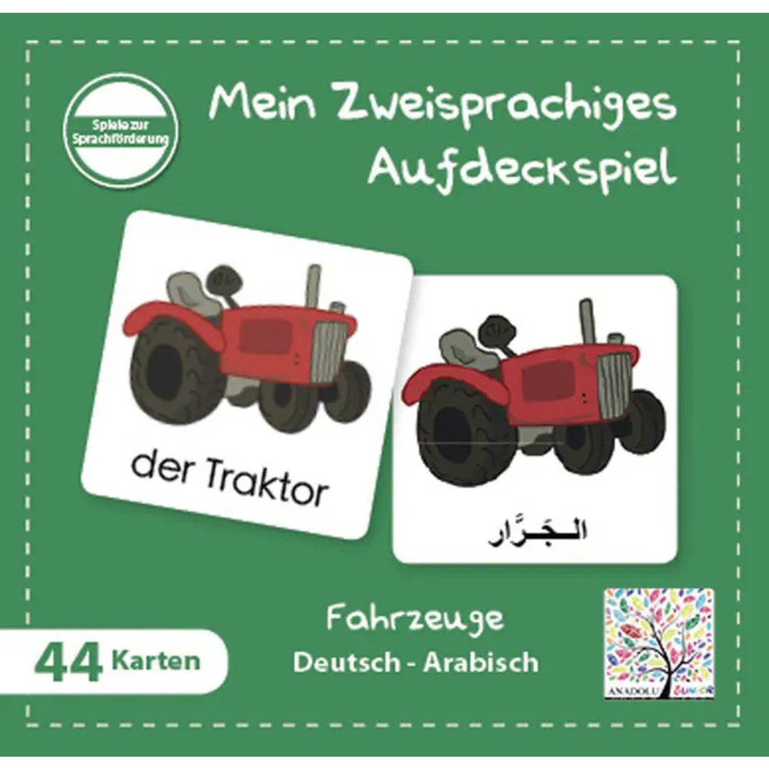 Schulbuchverlag Anadolu Spiel Mein Zweisprachiges Aufdeckspiel, Fahrzeuge, Arabisch (Kinderspiel)