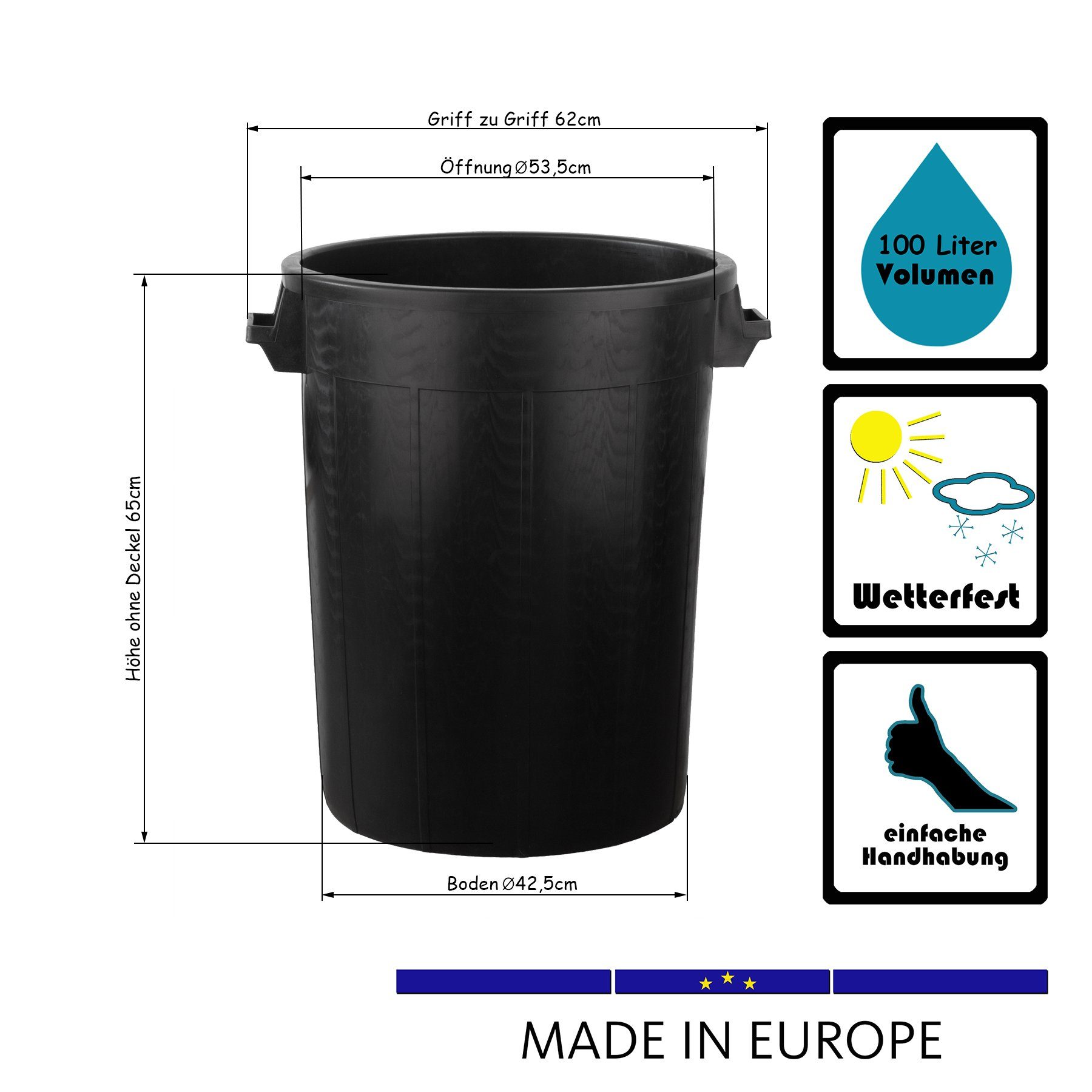 BigDean Wasserreservoir Universaltonne 100 Liter Allzweck günstig online kaufen