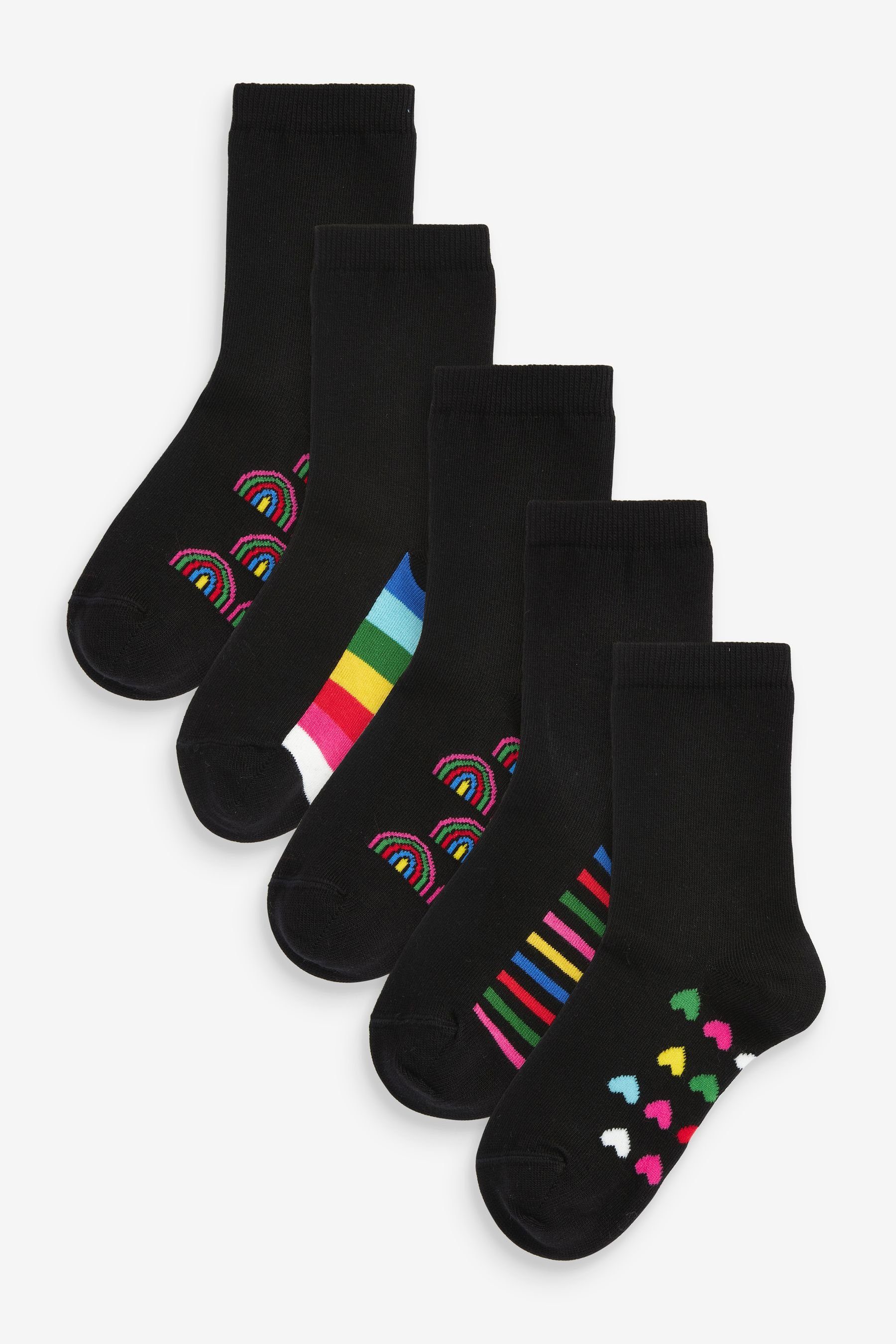 Next Kurzsocken 5 x Socken mit hohem Baumwollanteil und Fußbett (5-Paar)