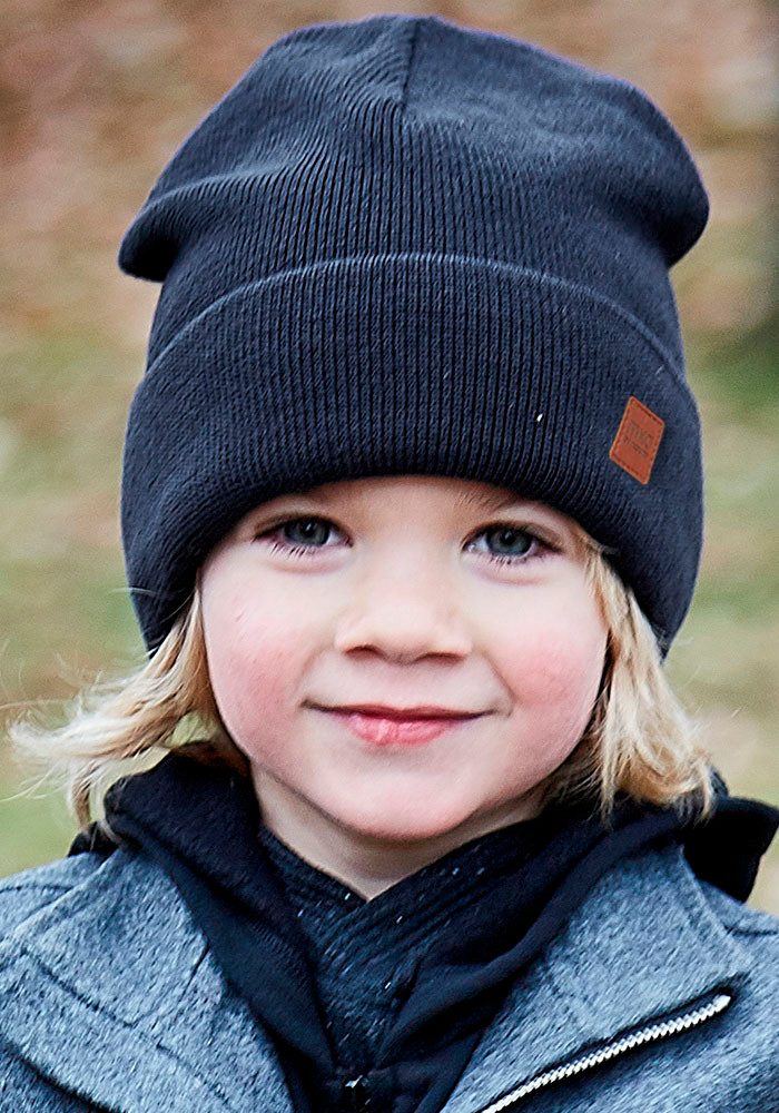 MAXIMO Beanie Strick, breiter Umschlag, gefüttert, wärmend, weich, unifarben