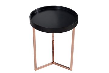 riess-ambiente Beistelltisch MODULAR 40cm schwarz / kupfer, Wohnzimmer · inkl. Tablett · rund · Modern Design