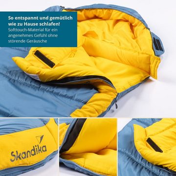 Skandika Mumienschlafsack Gjora, Nylon-Ripstop, kompakt, wasserabweisend, Packsack, Outdoor, Camping