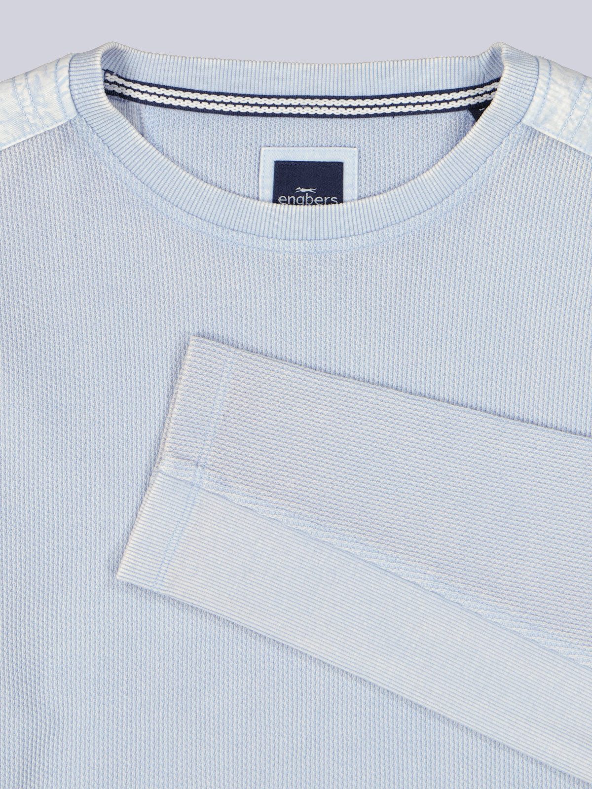 Engbers Langarmshirt engbers Herren Langarm-Shirt meliert, Hellblau günstig online kaufen