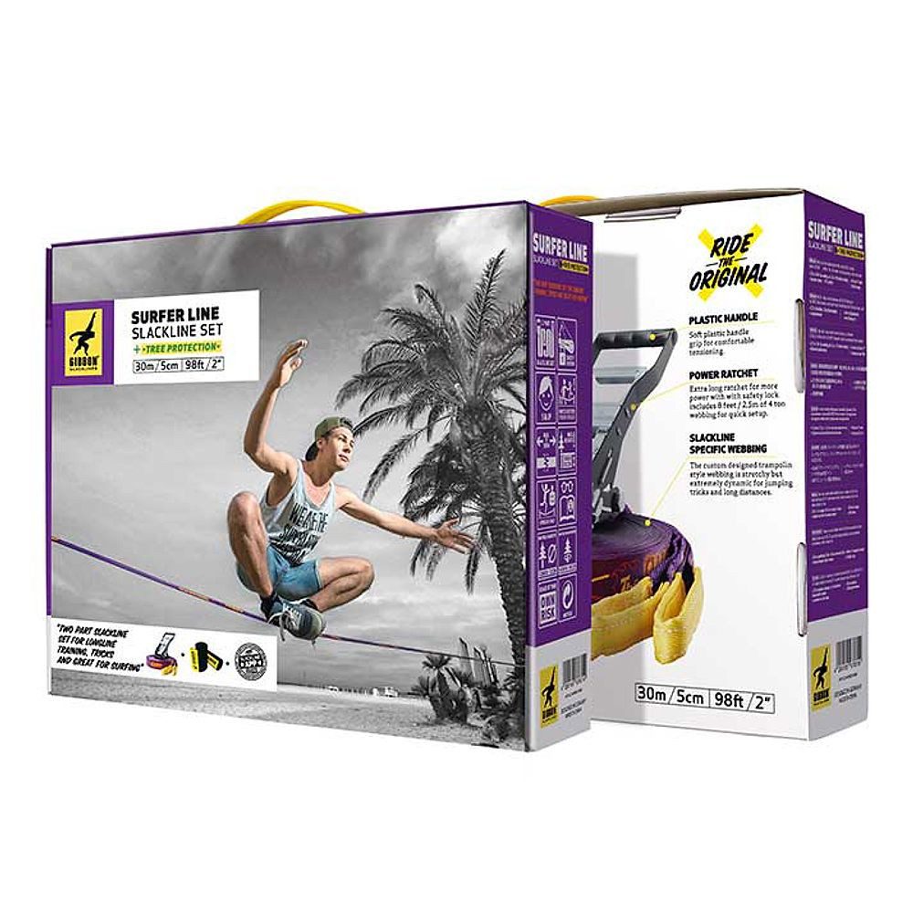 Gibbon Slackline Slackline Surferline Treewear, Longline, Waterline und Trickline in einem