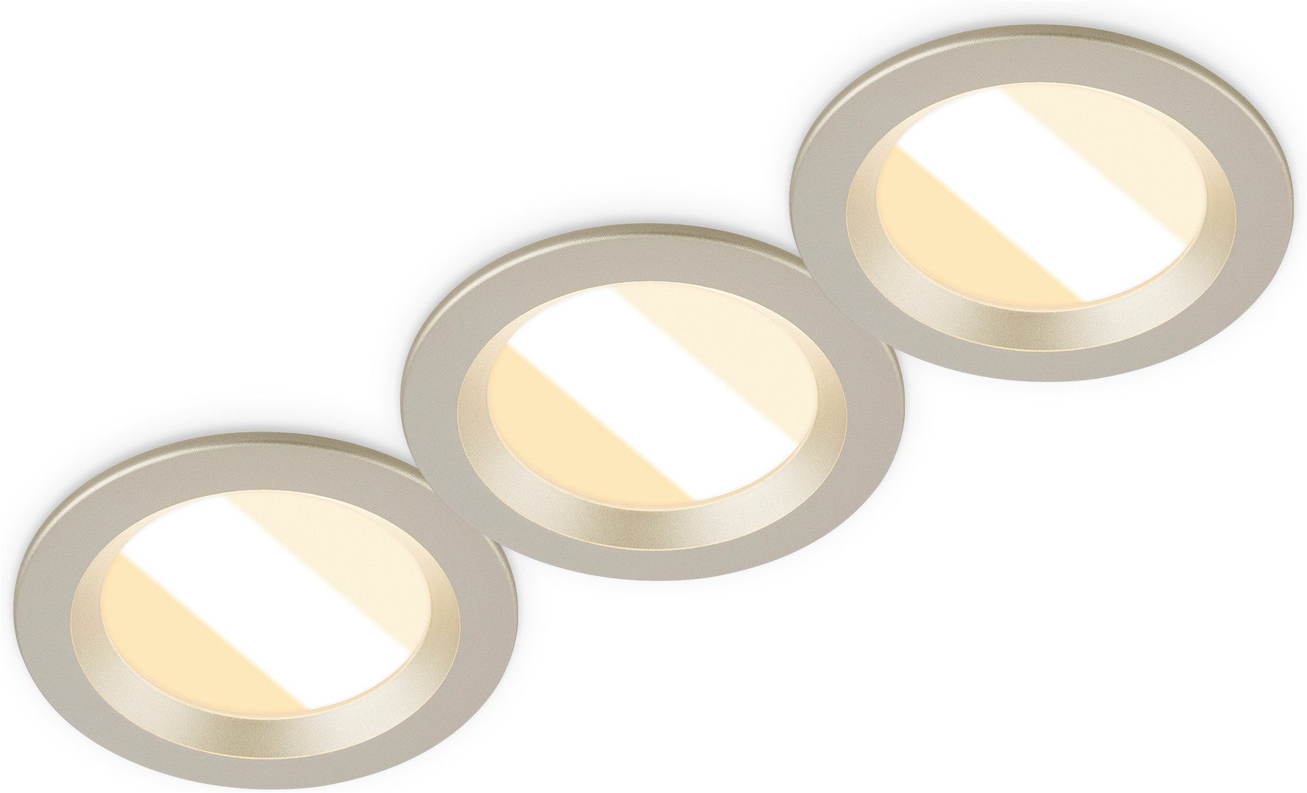Briloner Leuchten LED Einbauleuchte RAYNOLT, LED fest integriert, 86x32 mm, Wohnzimmer, Flur