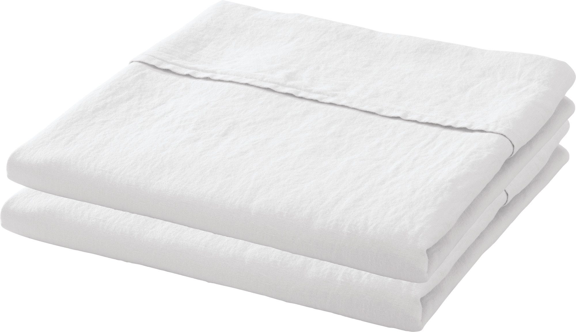 Erwin Müller Bettlaken Bettlaken "Deggendorf" 2er-Pack, Baumwolle, (1 Stück), Halbleinen Uni