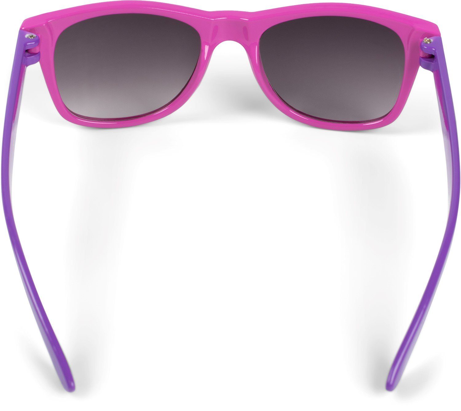 styleBREAKER Sonnenbrille (1-St) Glas Verlauf Grau / Gestell Pink-Lila Getönt