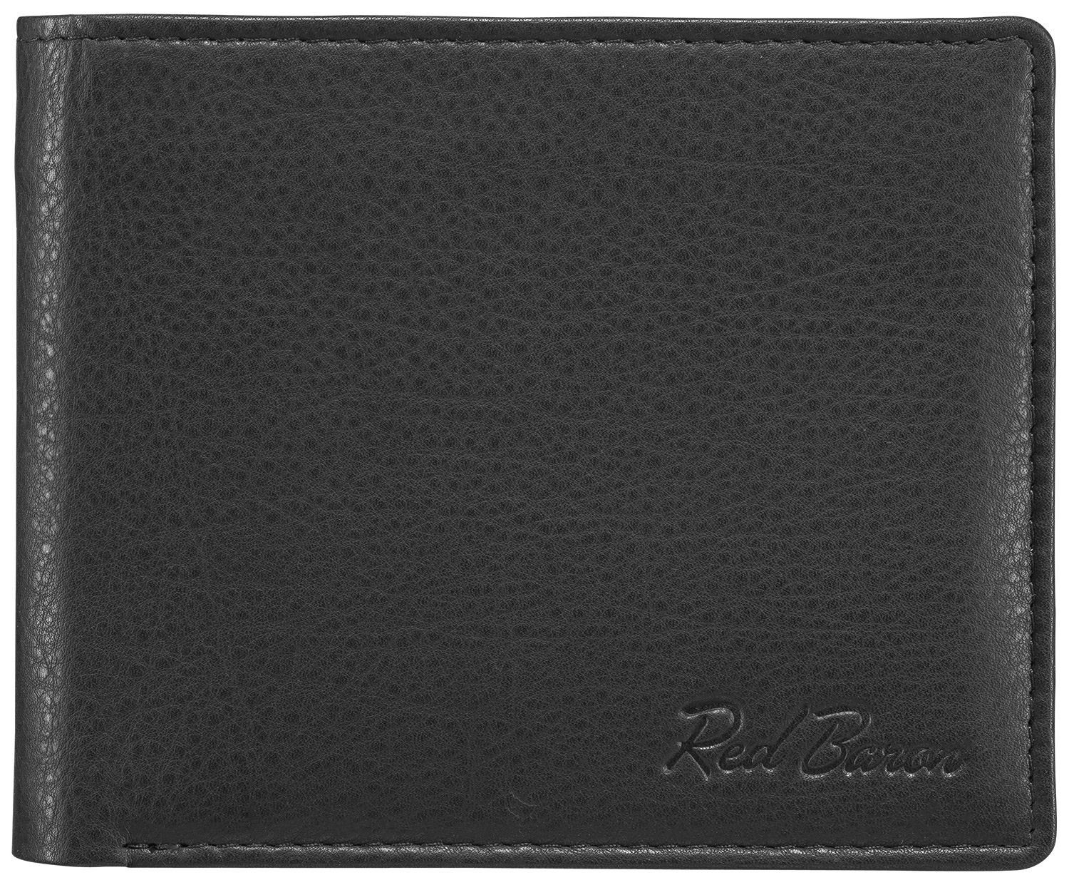 Red RB-WT-004-01, Münzfach mit Kreditkartenfächer, Druckknopf Geldbörse Baron