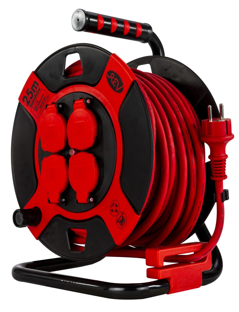 REV Ritter GmbH REV Kabeltrommel Außen 25m H07RN-F 3x1,5, rot, 4x Kabeltrom günstig online kaufen
