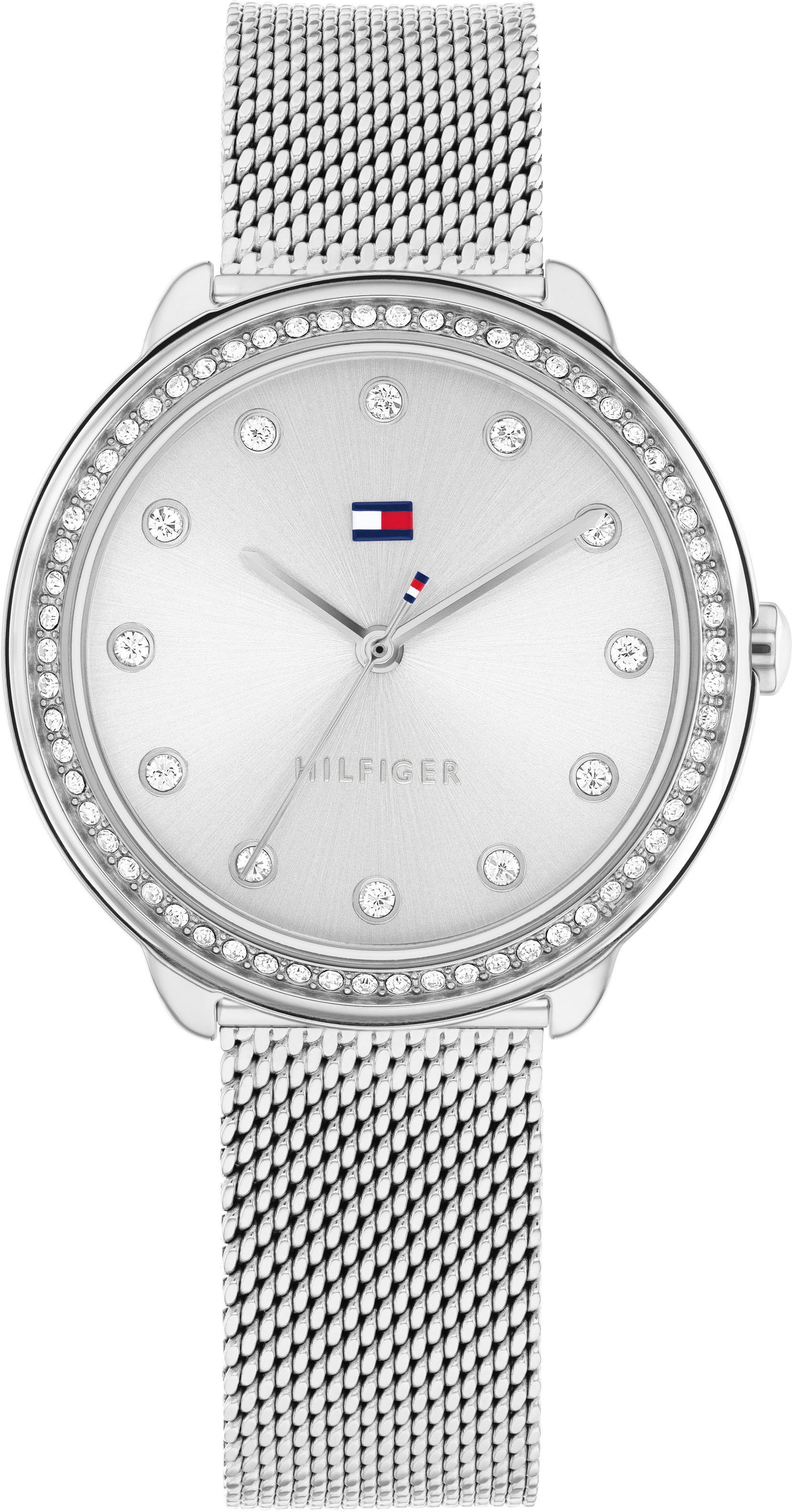 Tommy Hilfiger Quarzuhr DEMI 1782698, Armbanduhr, Damenuhr, Glaskristalle, günstig online kaufen