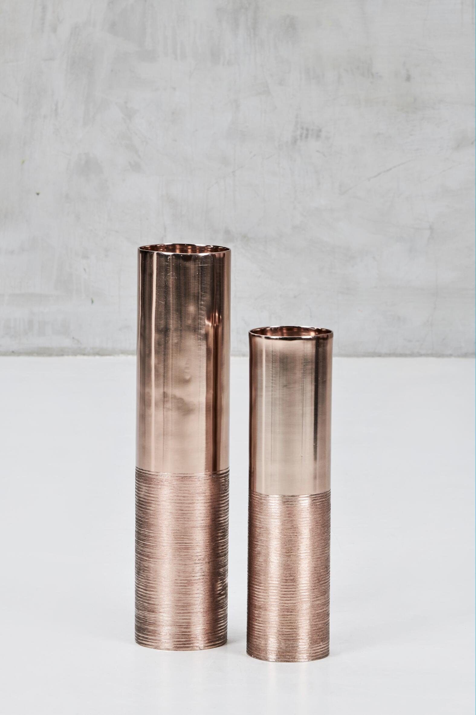 carla&marge Kerzenständer Abaniola (2er-Set), Aluminium kupferfarbenem aus