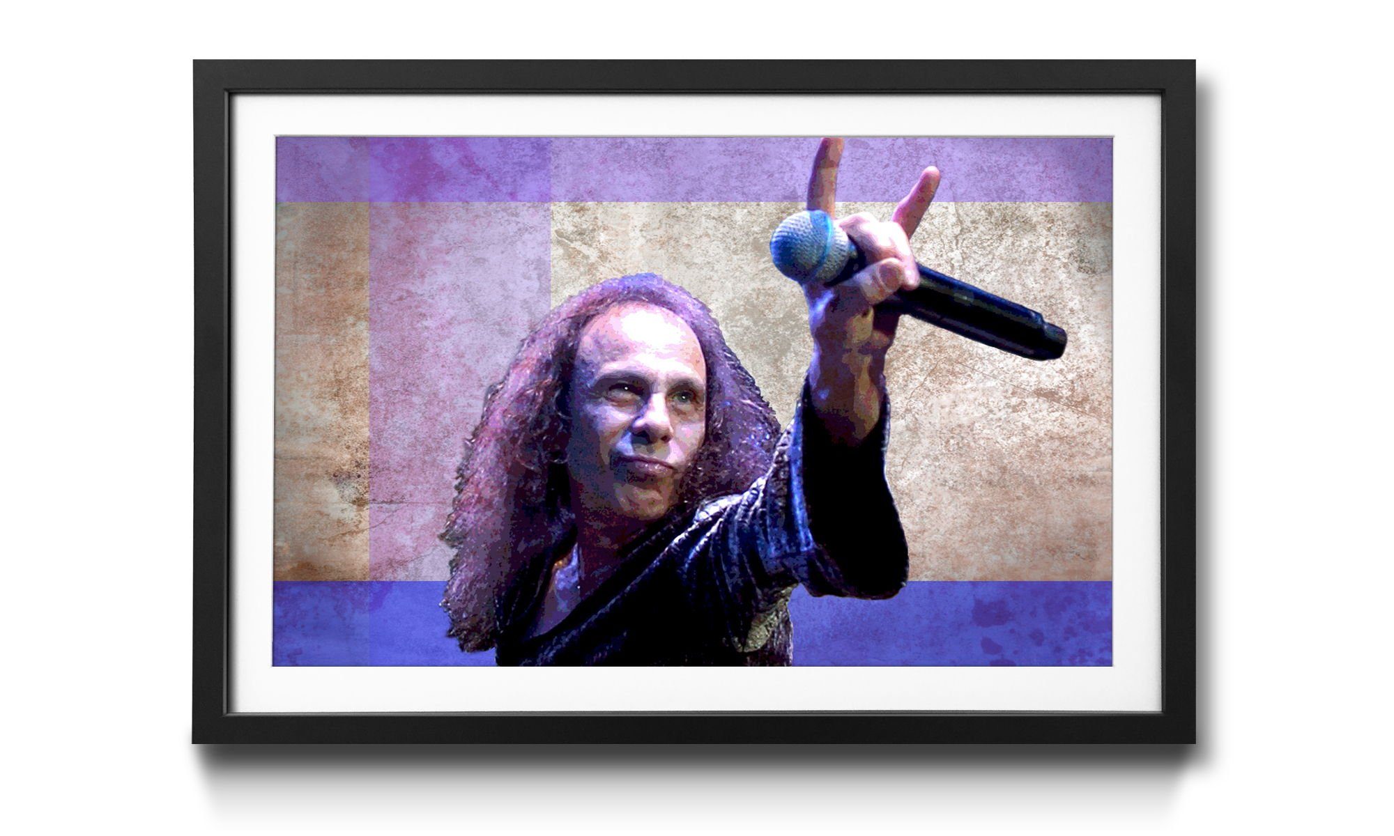 WandbilderXXL Bild mit Rahmen James Dio, Helden der Musik, Wandbild, in 4 Größen erhältlich
