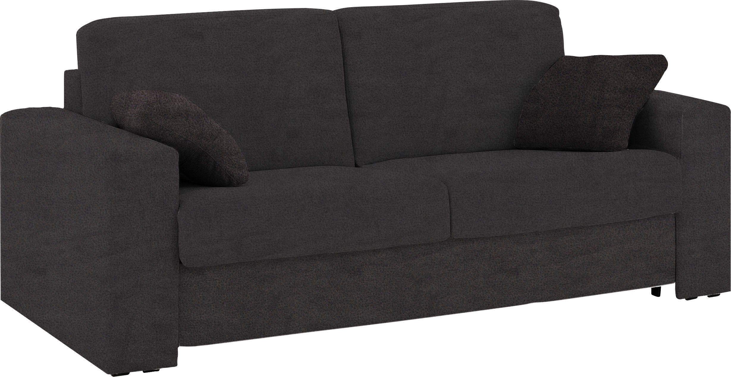 Home affaire Schlafsofa Roma Matratzenhöhe 14 cm, Dauerschlaffunktion, mit Unterfederung, Lattenrost, Matratze
