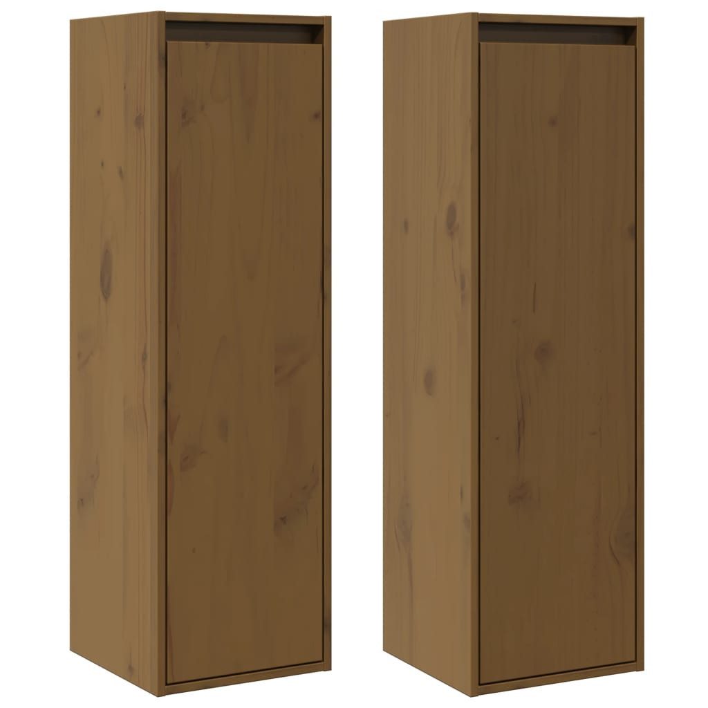 vidaXL Regal Wandschränke 2 Stk. Honigbraun günstig online kaufen