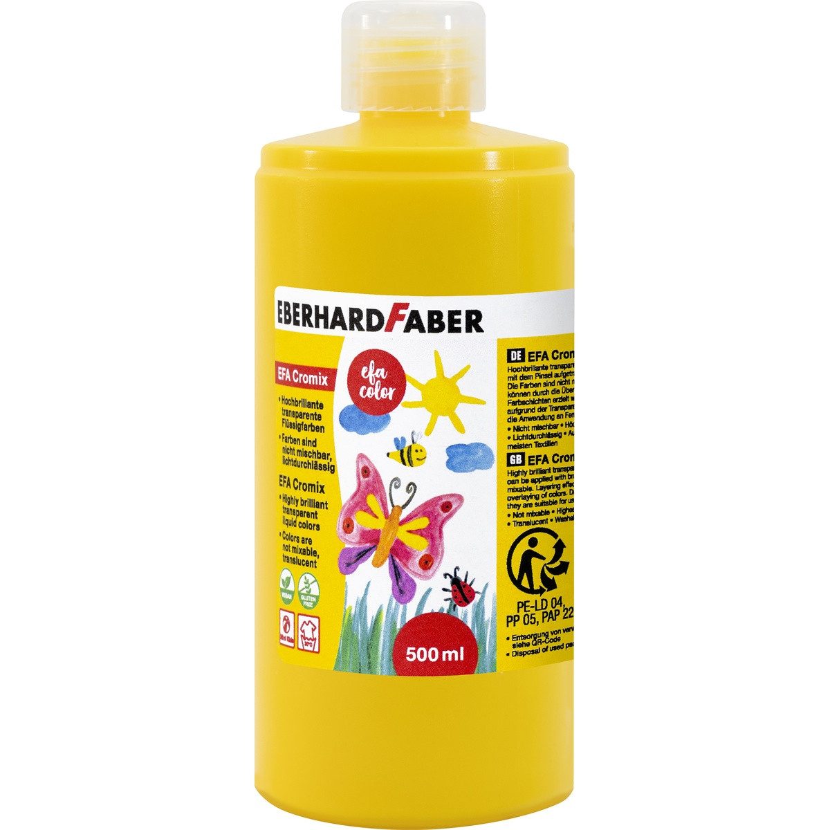 Eberhard Faber Freizeittasche Eberhard Faber Transparente Flüssigfarbe EFA Cromix kadmiumgelb 500ml