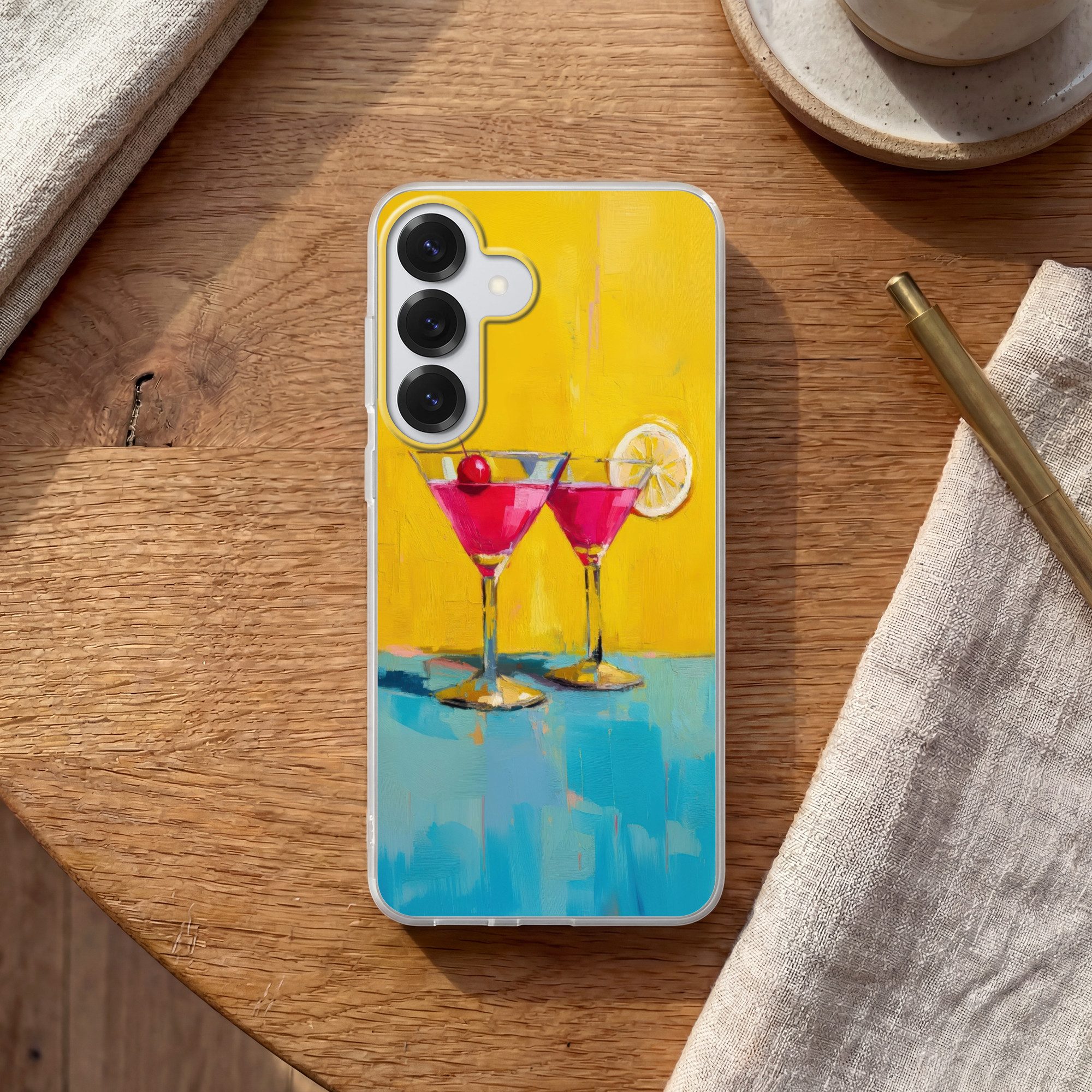 MuchoWow Handyhülle für Samsung Galaxy S26 Plus Gläser - Cocktail - Zitrone - Kirsche, Smartphone-Bumper, Print, Handy Schutzhülle Dünn