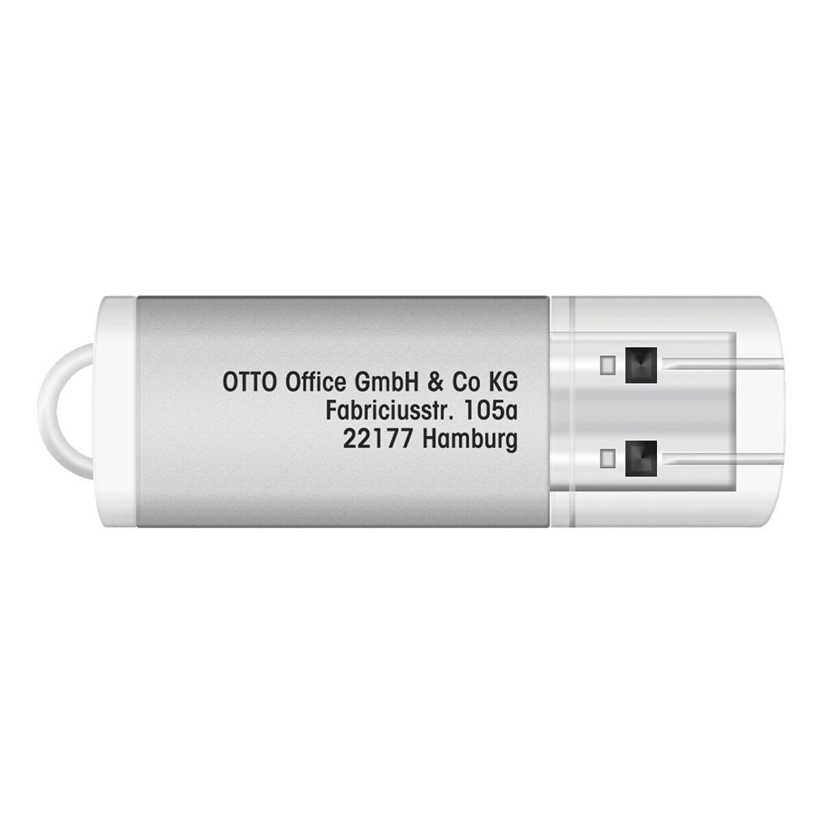 Otto Office Premium USB-Stick (Lesegeschwindigkeit 17 MB/s, mit Verschlusskappe und Schlüsselanhänger-Öse)