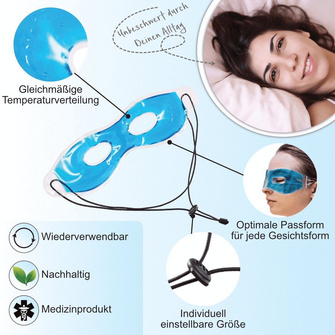 IEA Anti Augen, Augenmasken für Augenmaske Heiße und Kühlmaske Migräne Kopfschmerzen, 3-tlg., oder geschwollene Wiederverwendbare Medical Set, Kalte Augenringe,