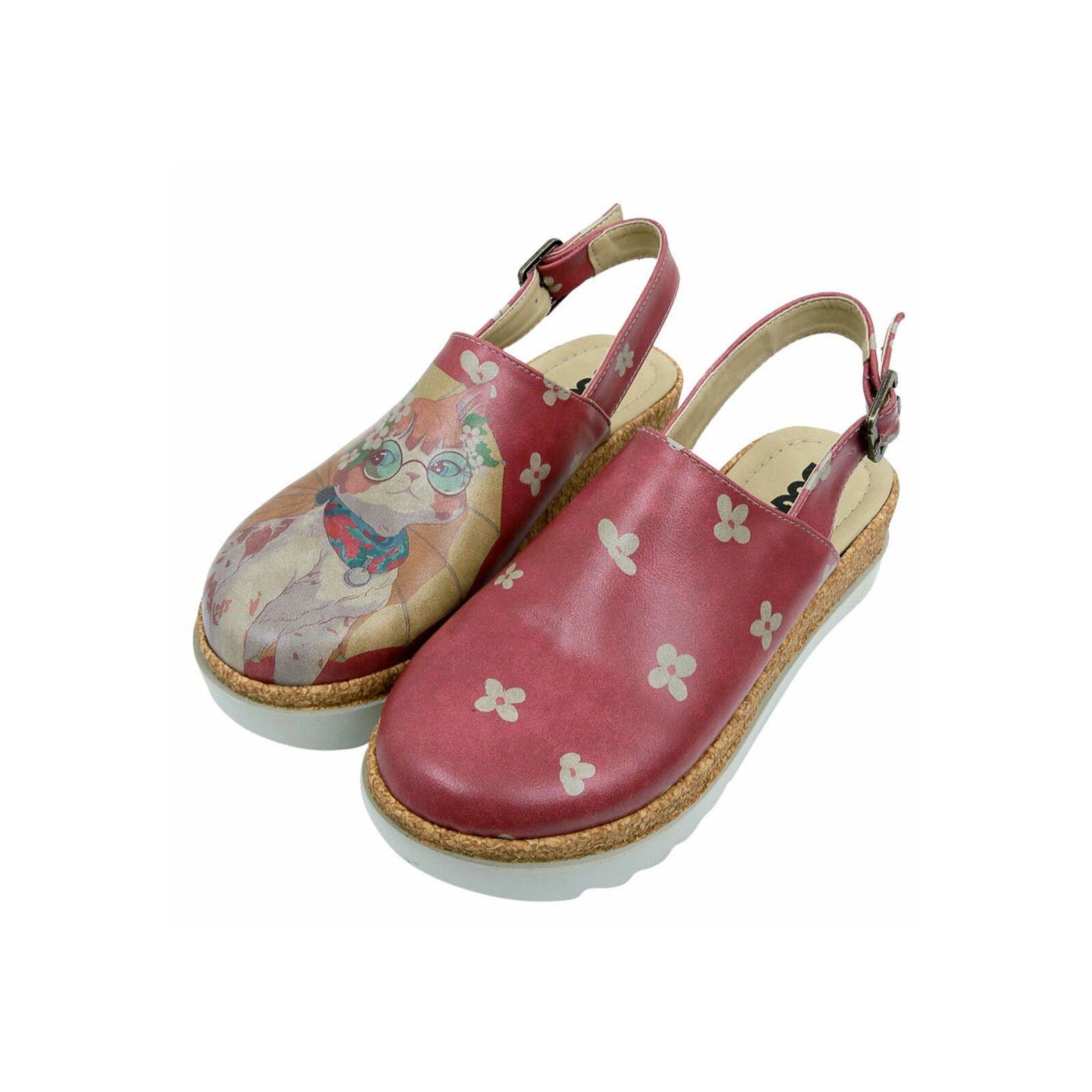 DOGO Akita Cat Of Grace Damen Sandalen Clog Handgefertigt